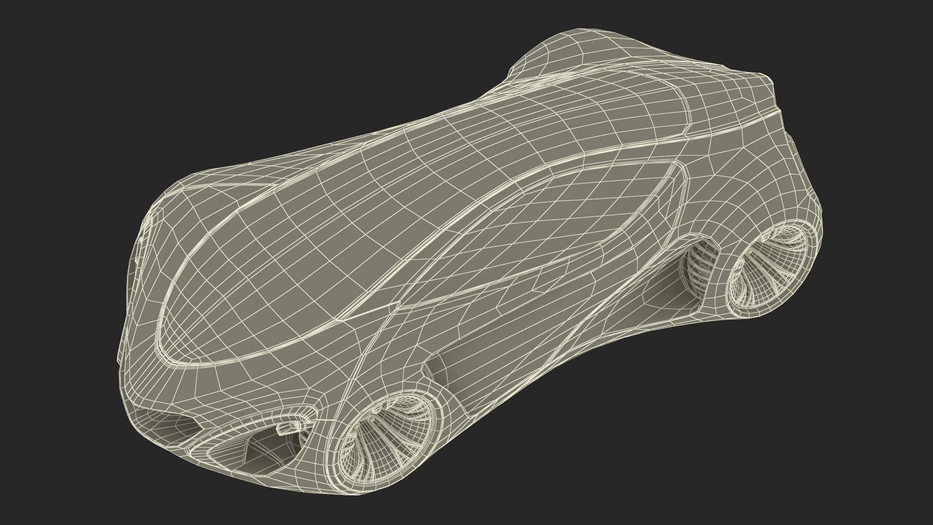 3D Futuristic S-Class Concept Vehicle Silver
