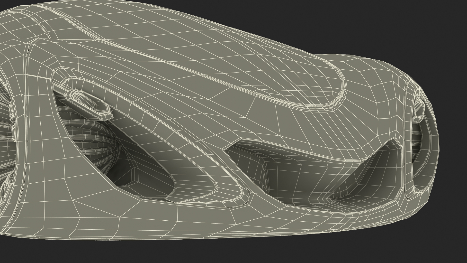 3D Futuristic S-Class Concept Vehicle Silver