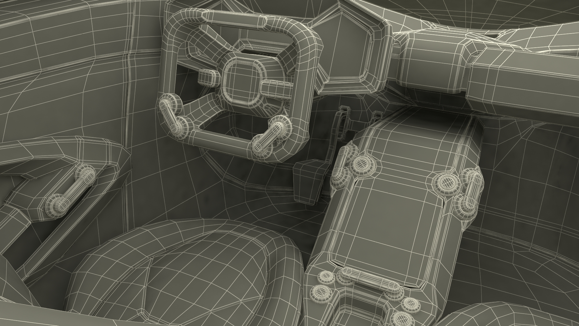 3D Futuristic S-Class Concept Vehicle Silver
