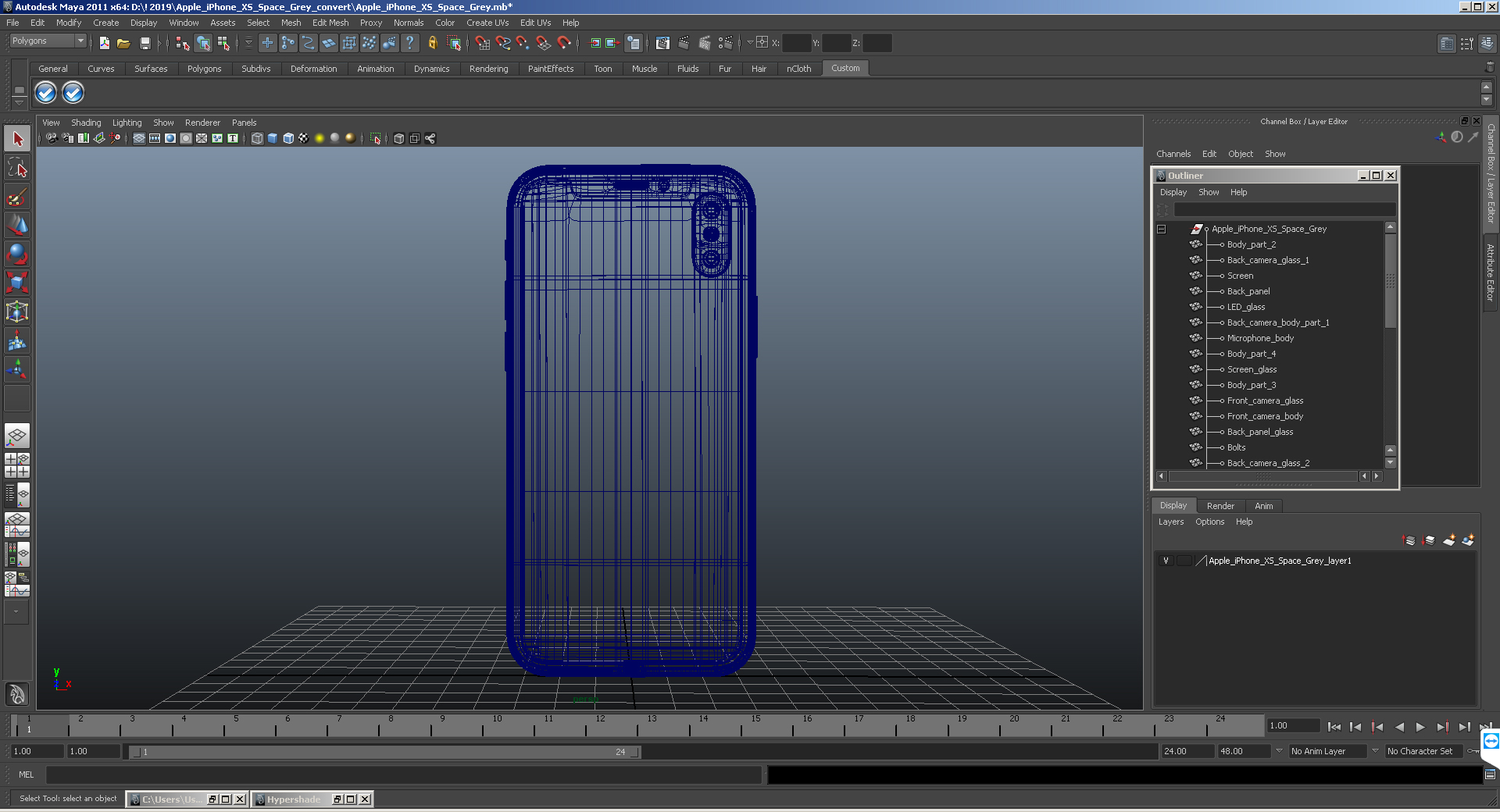 Apple iPhone XS Max Gold 3D model
