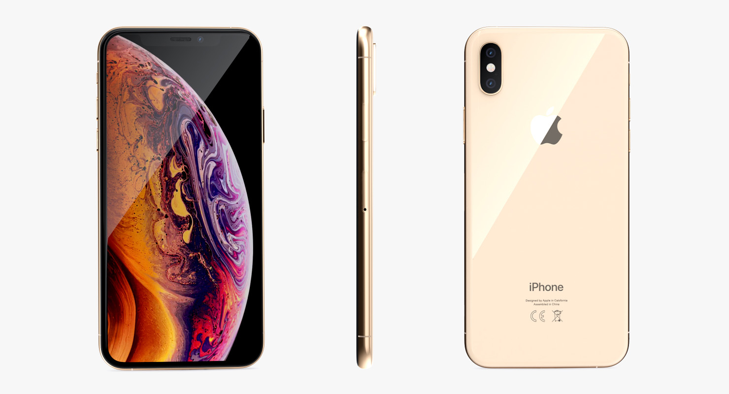 Apple iPhone XS Max Gold 3D model