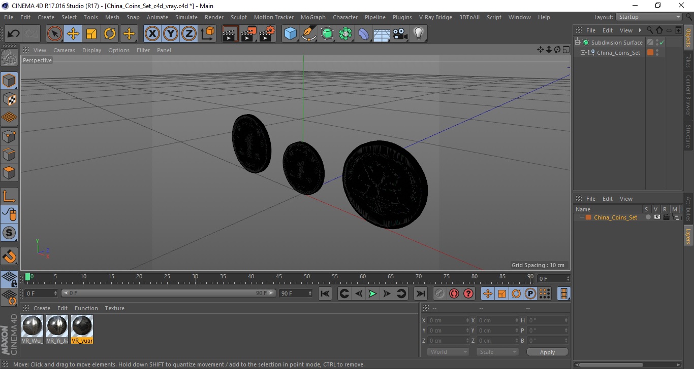 3D model China Coins Set