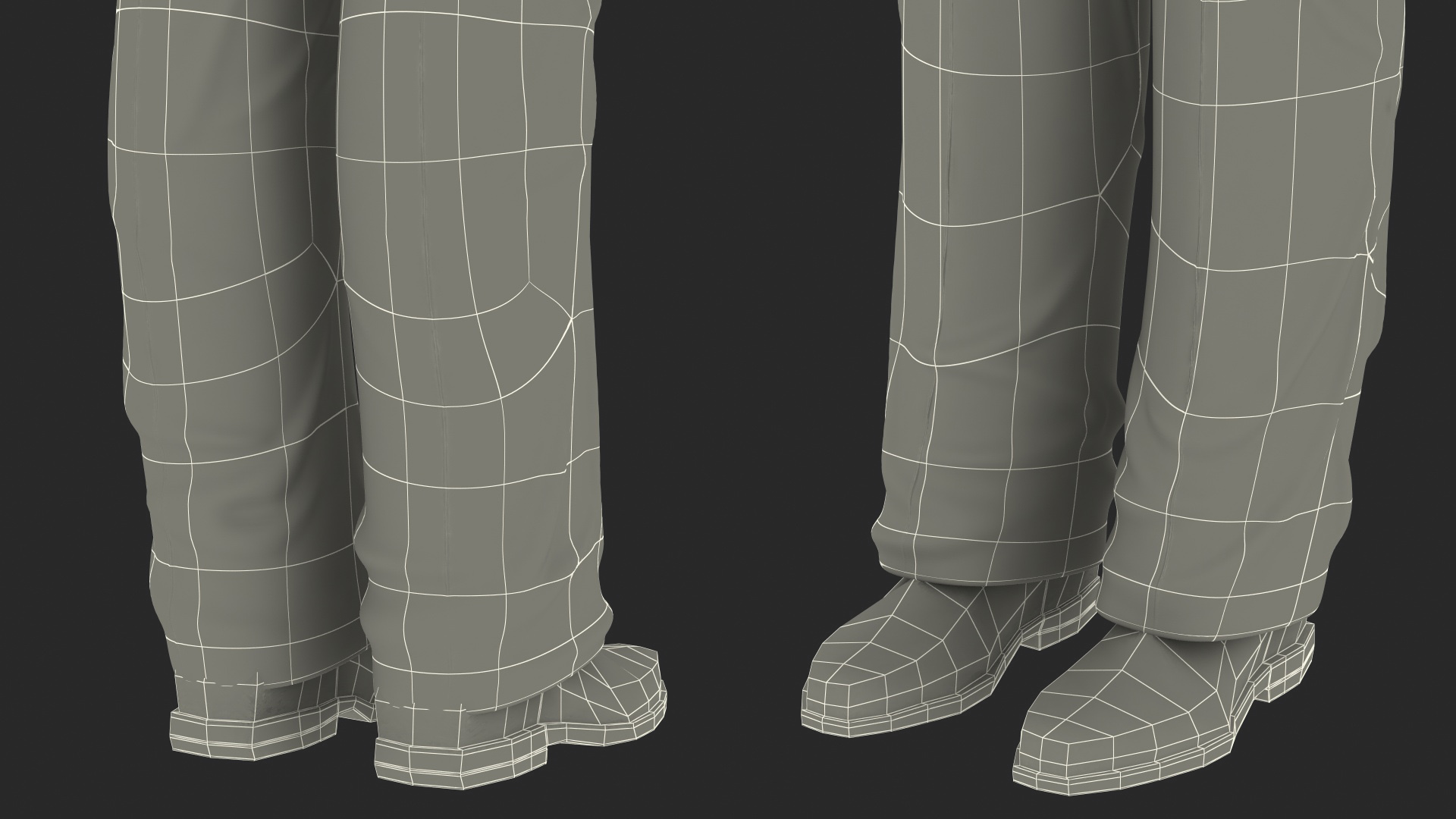 3D Elderly Man Leisure Suit T Pose