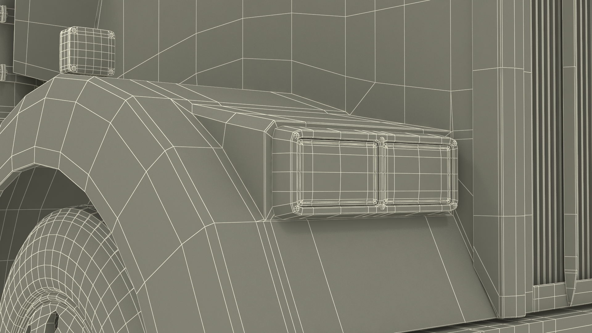 3D Semi Truck with Flatbed Trailer