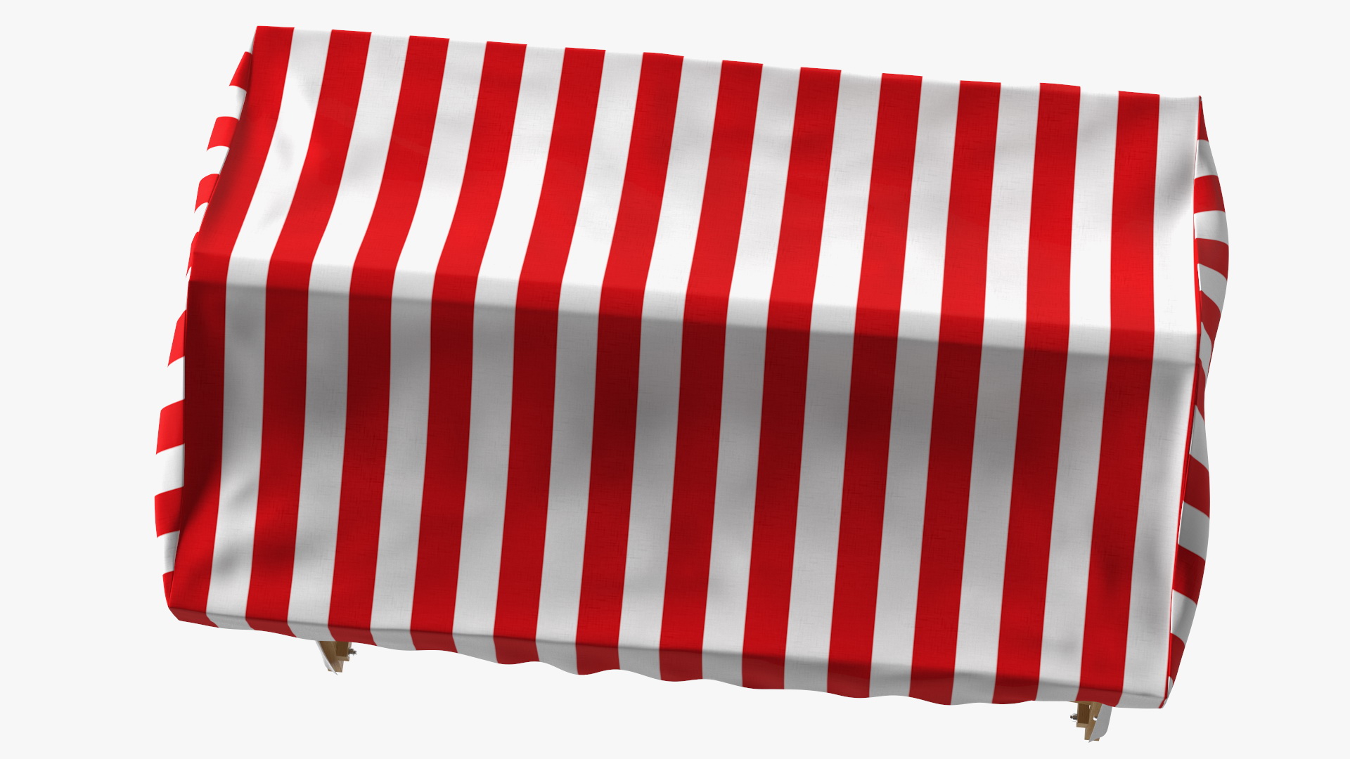 3D model Wooden Market Stall with Cloth