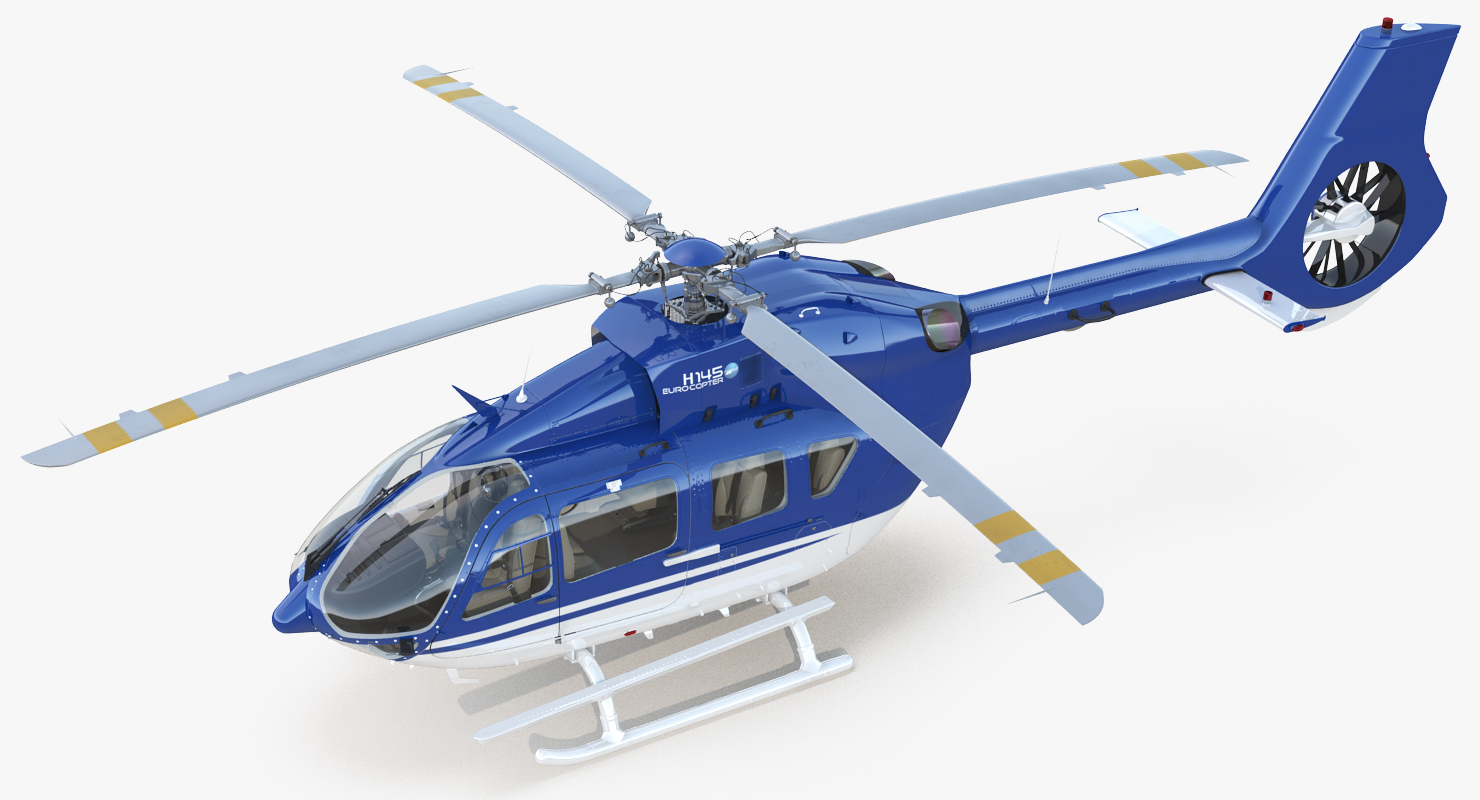 3D model Civil Helicopter Airbus H145 Rigged
