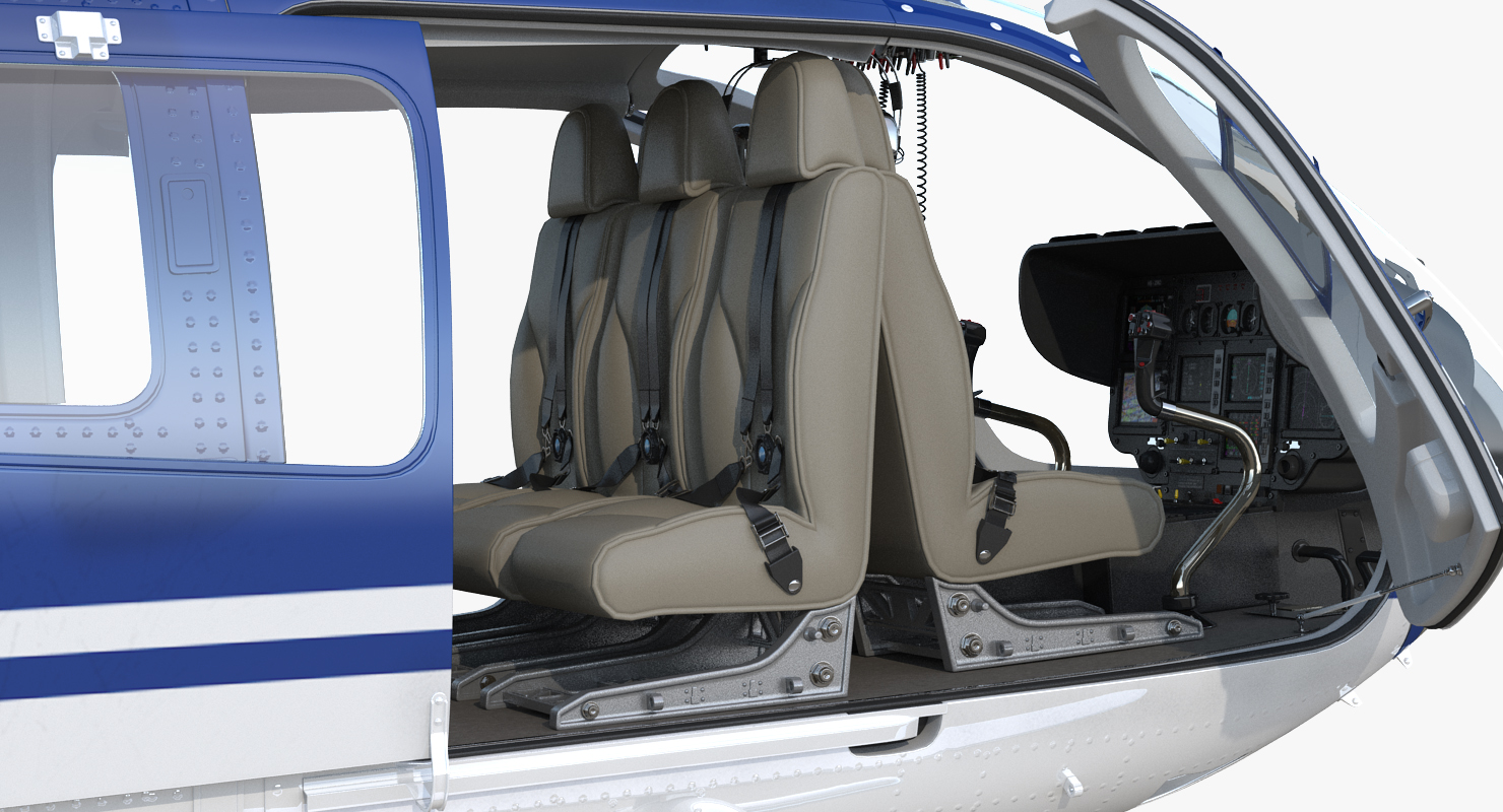 3D model Civil Helicopter Airbus H145 Rigged