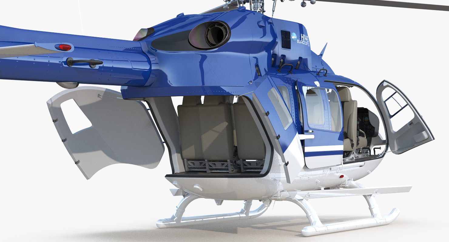 3D model Civil Helicopter Airbus H145 Rigged