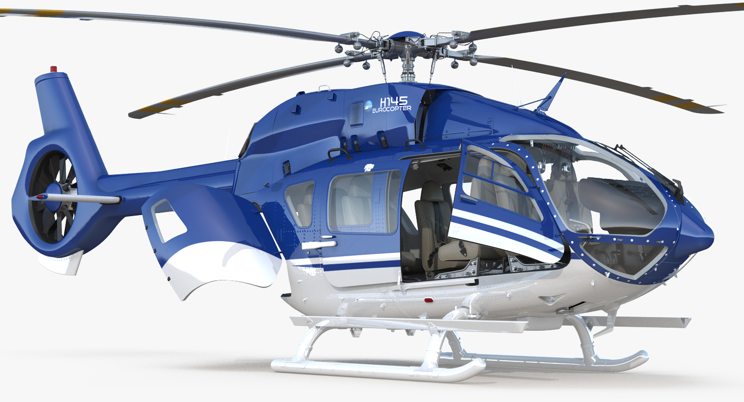 3D model Civil Helicopter Airbus H145 Rigged