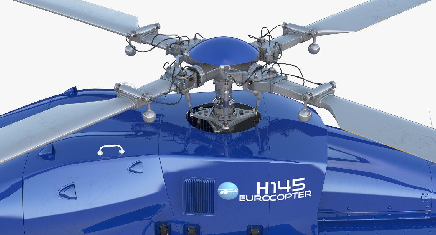 3D model Civil Helicopter Airbus H145 Rigged