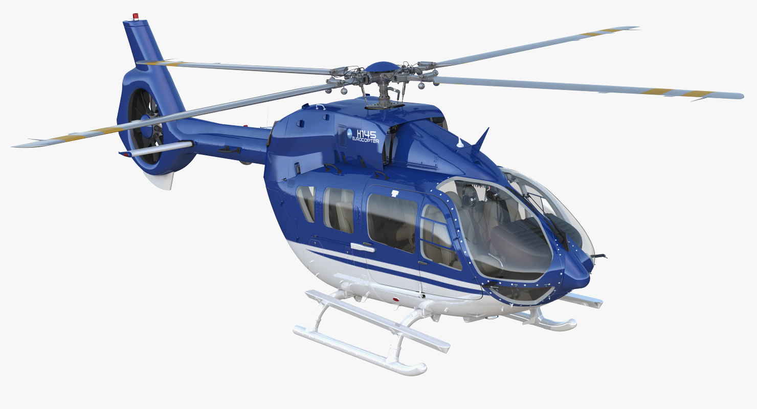 3D model Civil Helicopter Airbus H145 Rigged