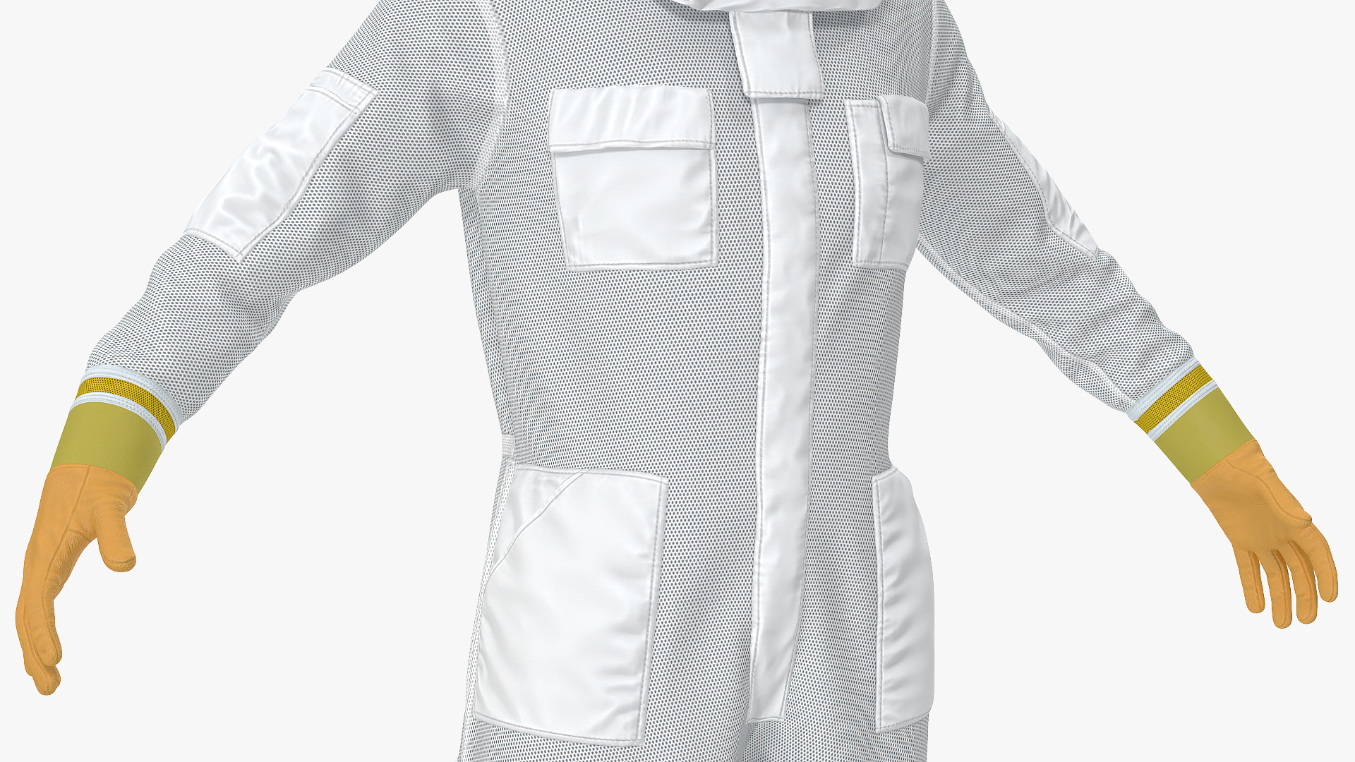 Man wearing Beekeeping Suit T Pose 3D model