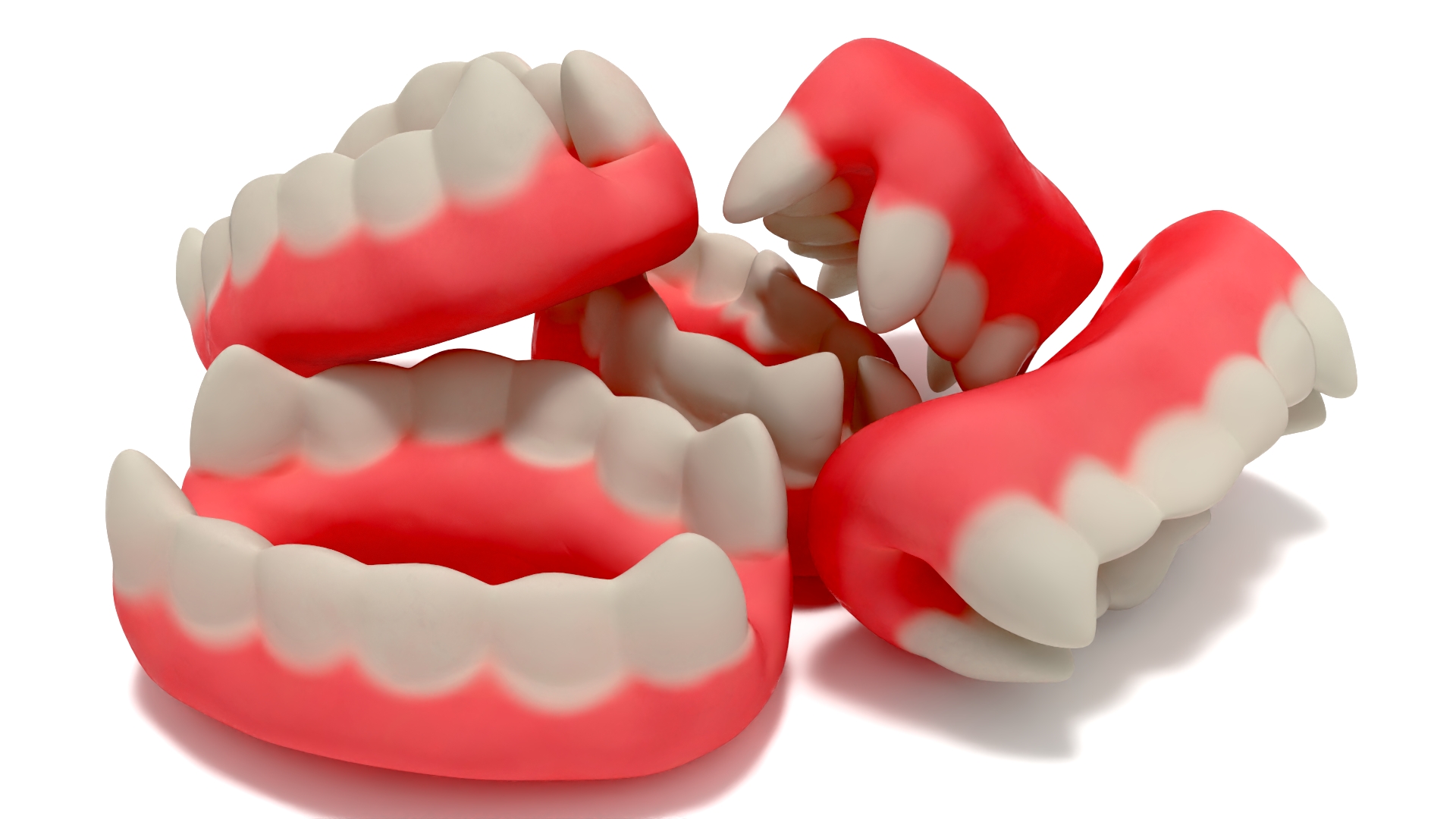 Double Teeth Gummy Candies Batch 3D