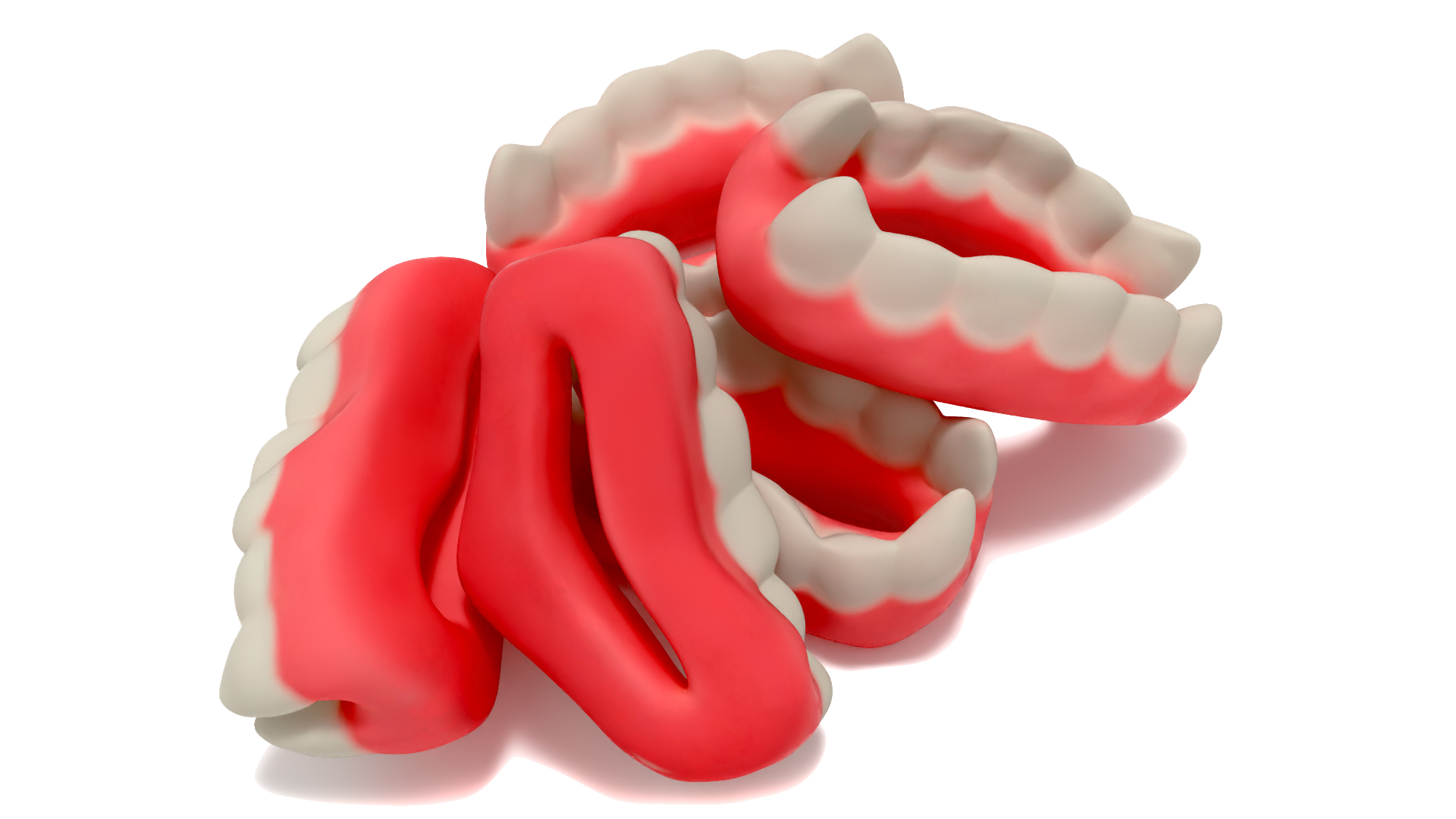 Double Teeth Gummy Candies Batch 3D