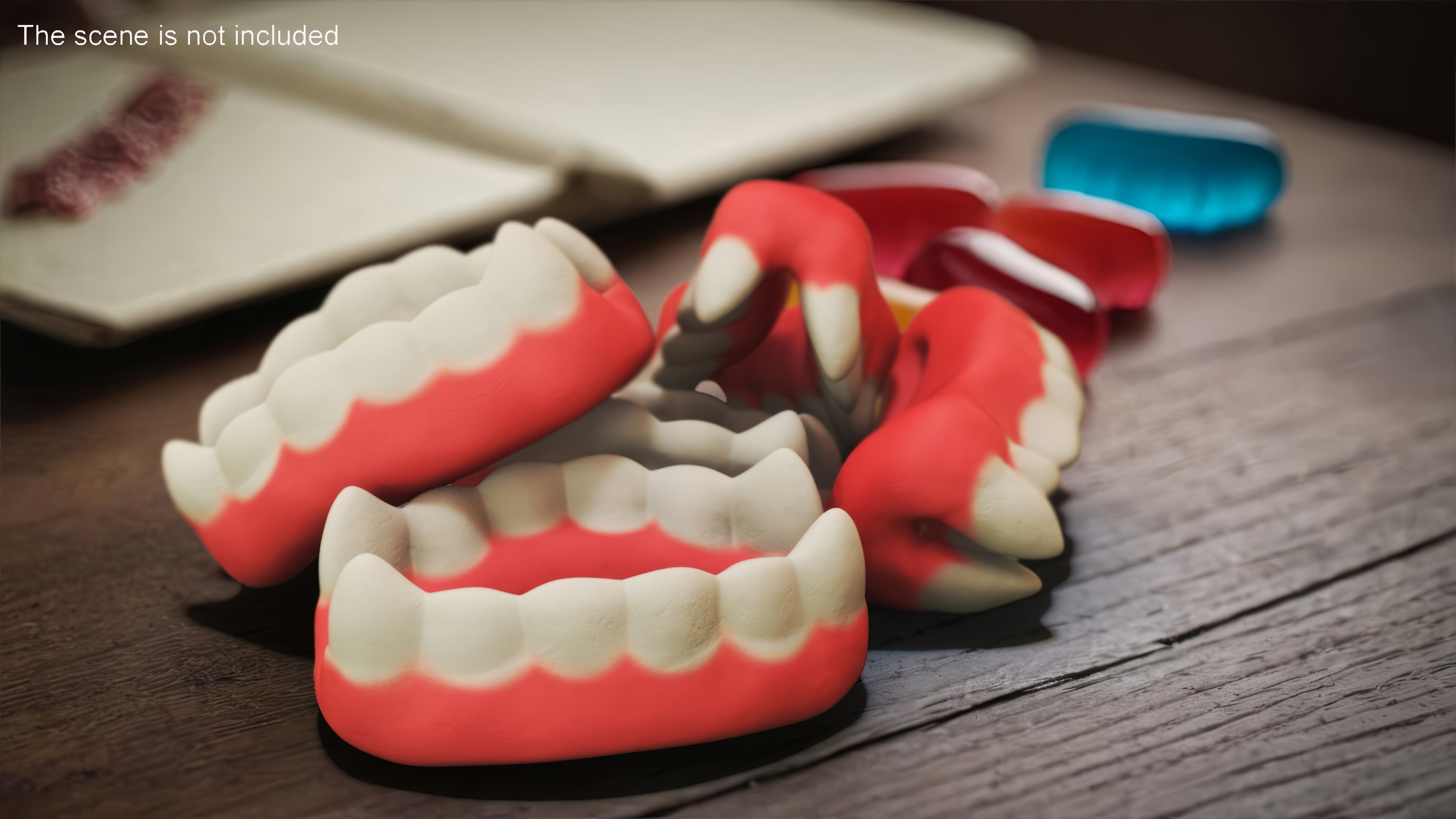 Double Teeth Gummy Candies Batch 3D
