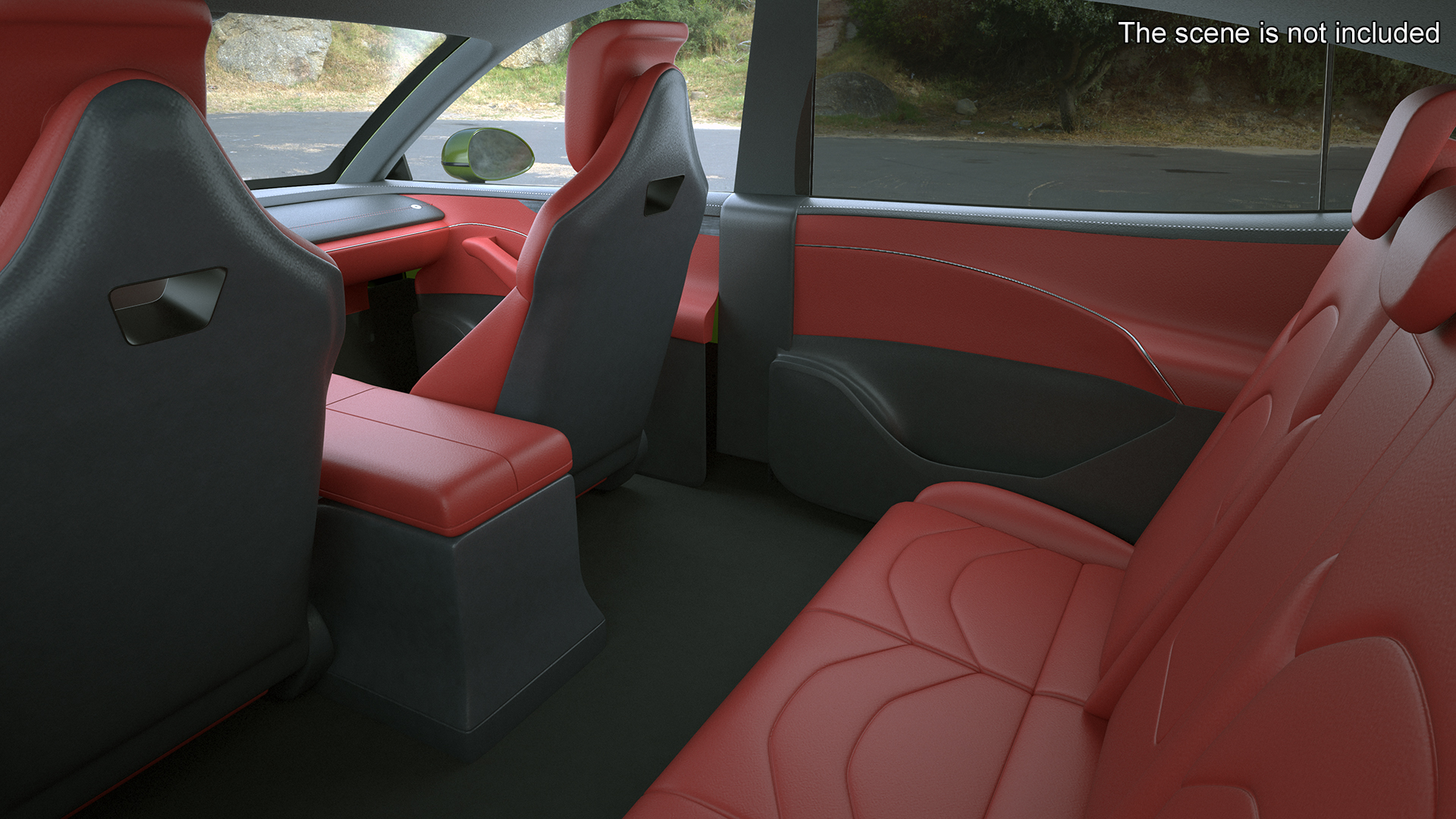 3D Xiaomi SU7 EV Sleek Car 2023 Verdant Green Simplified model