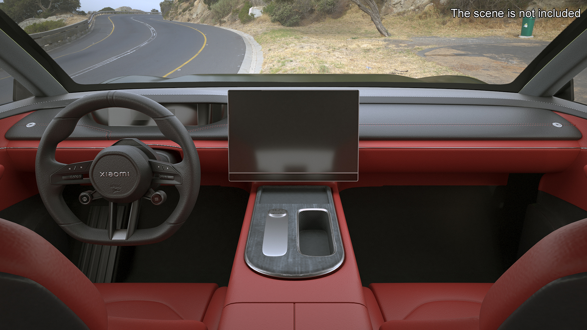 3D Xiaomi SU7 EV Sleek Car 2023 Verdant Green Simplified model