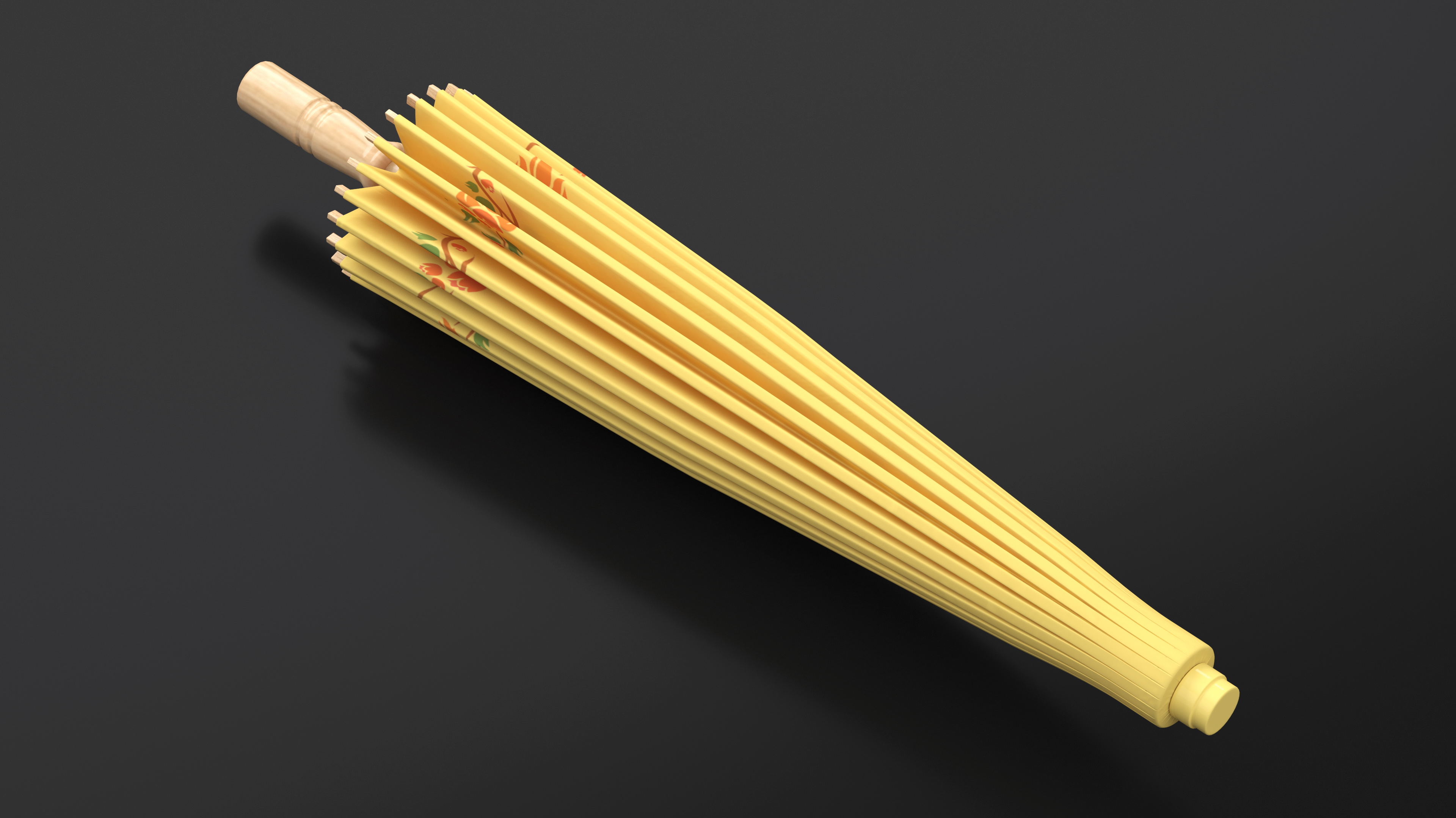 3D Chinese Traditional Ancient Umbrella Closed model