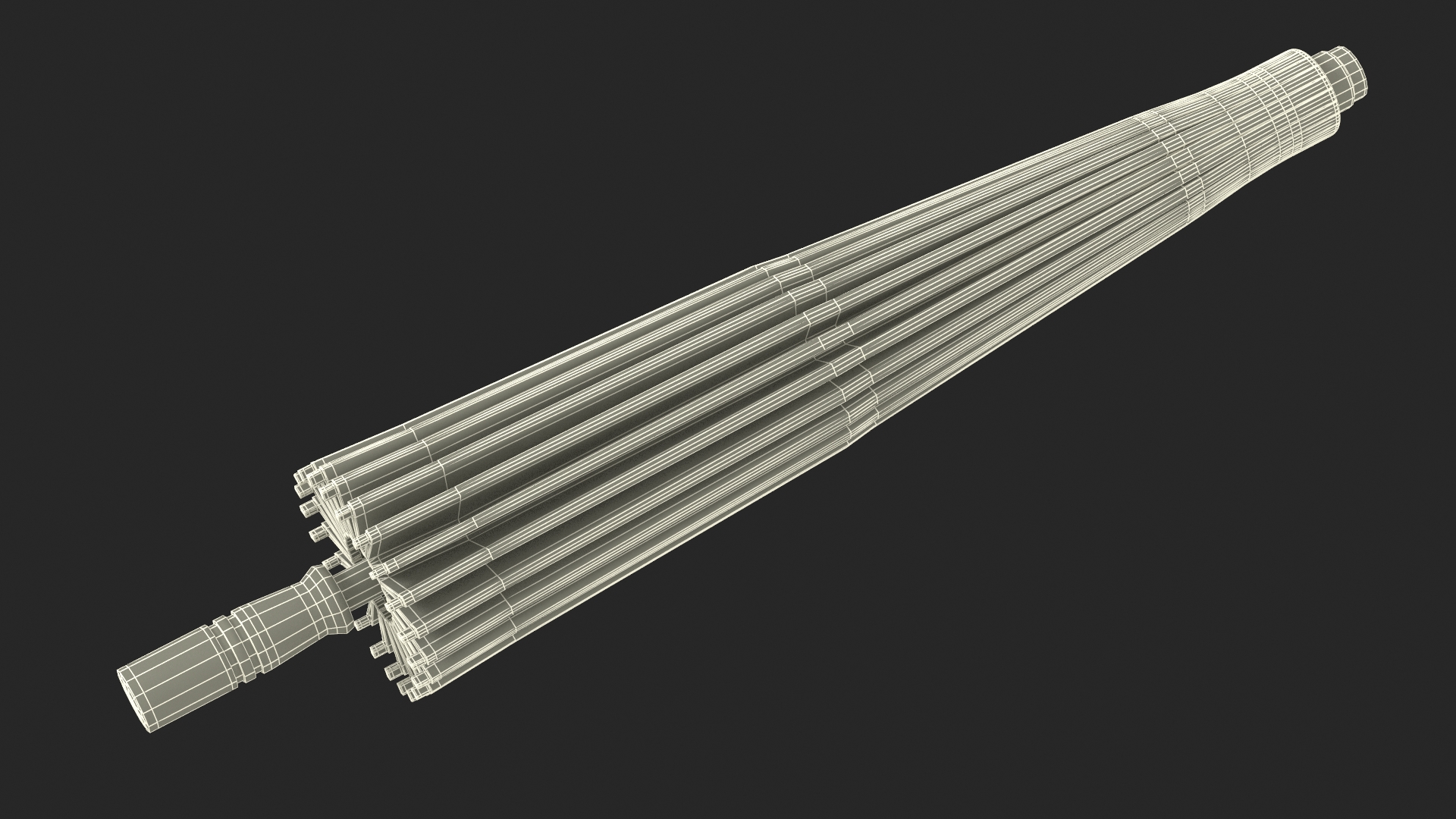 3D Chinese Traditional Ancient Umbrella Closed model