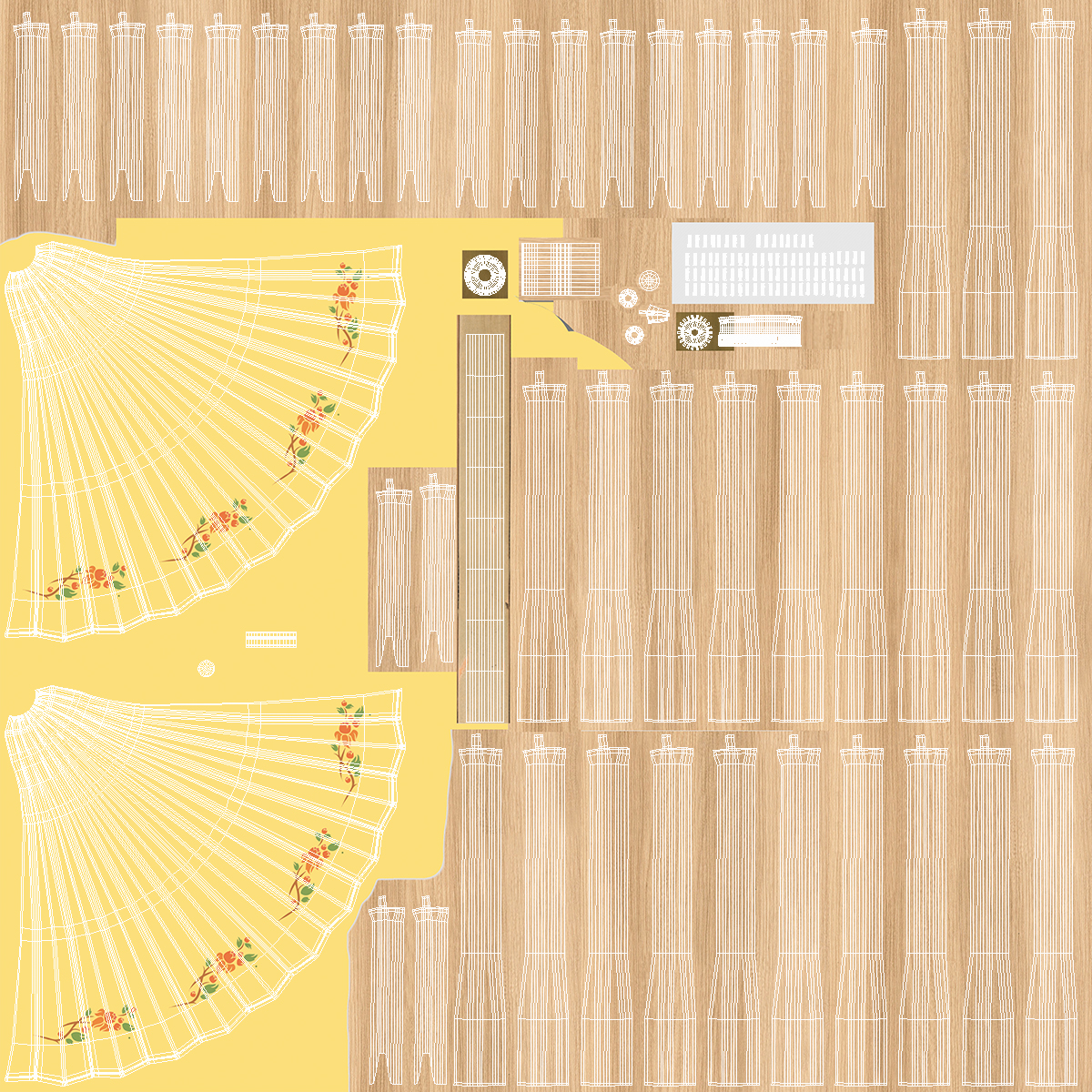 3D Chinese Traditional Ancient Umbrella Closed model