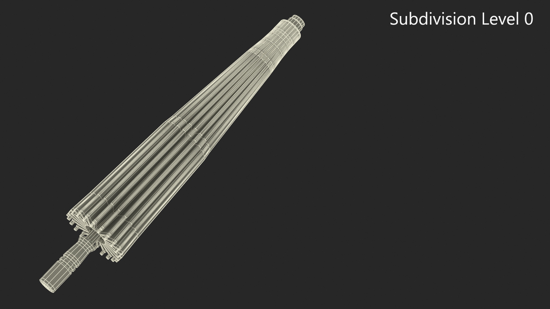 3D Chinese Traditional Ancient Umbrella Closed model
