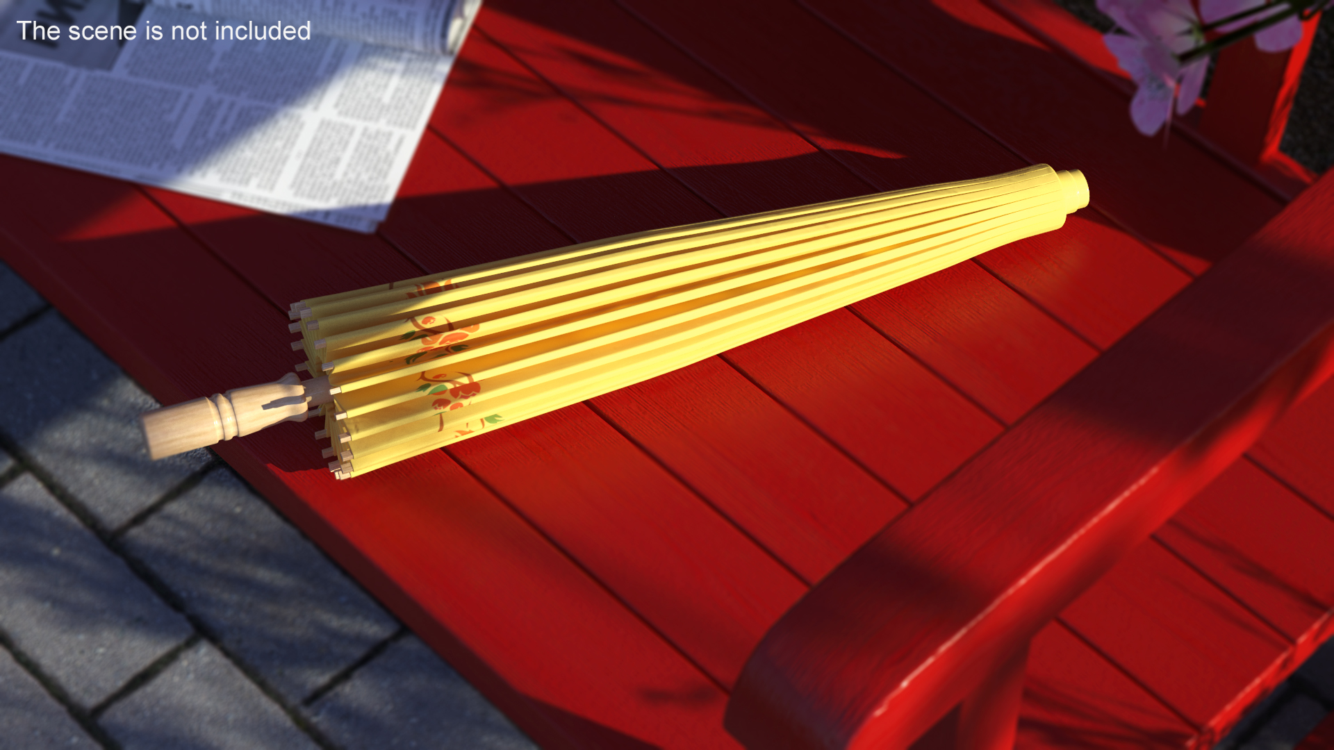 3D Chinese Traditional Ancient Umbrella Closed model