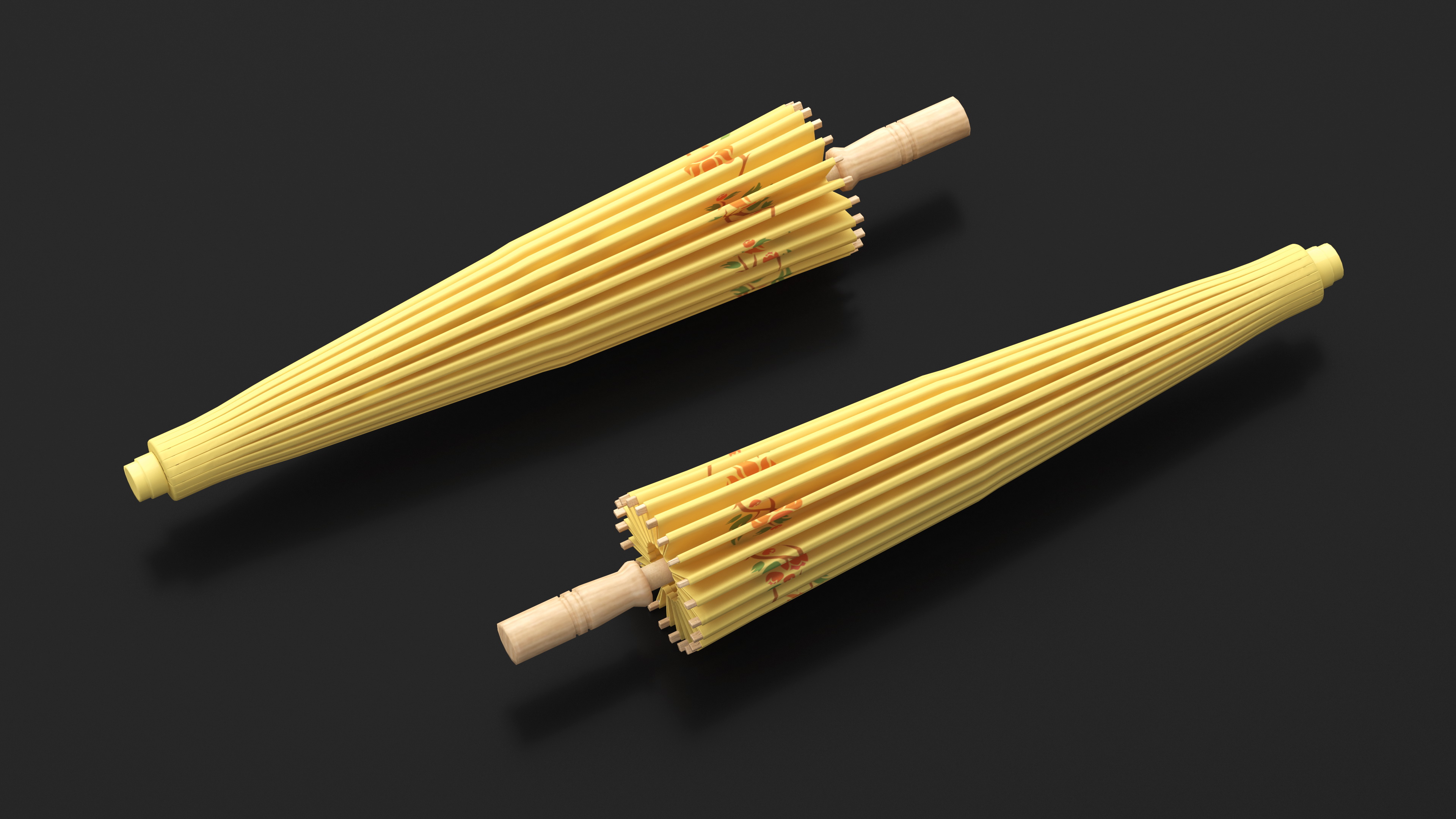 3D Chinese Traditional Ancient Umbrella Closed model