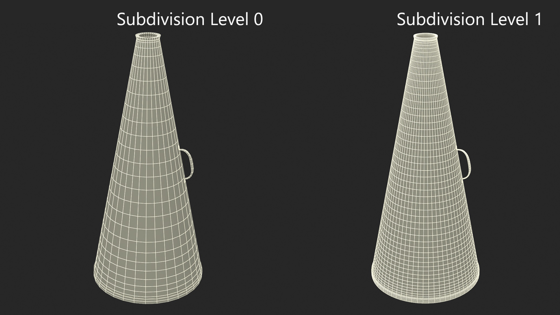 Megaphone Cone Pink 3D model