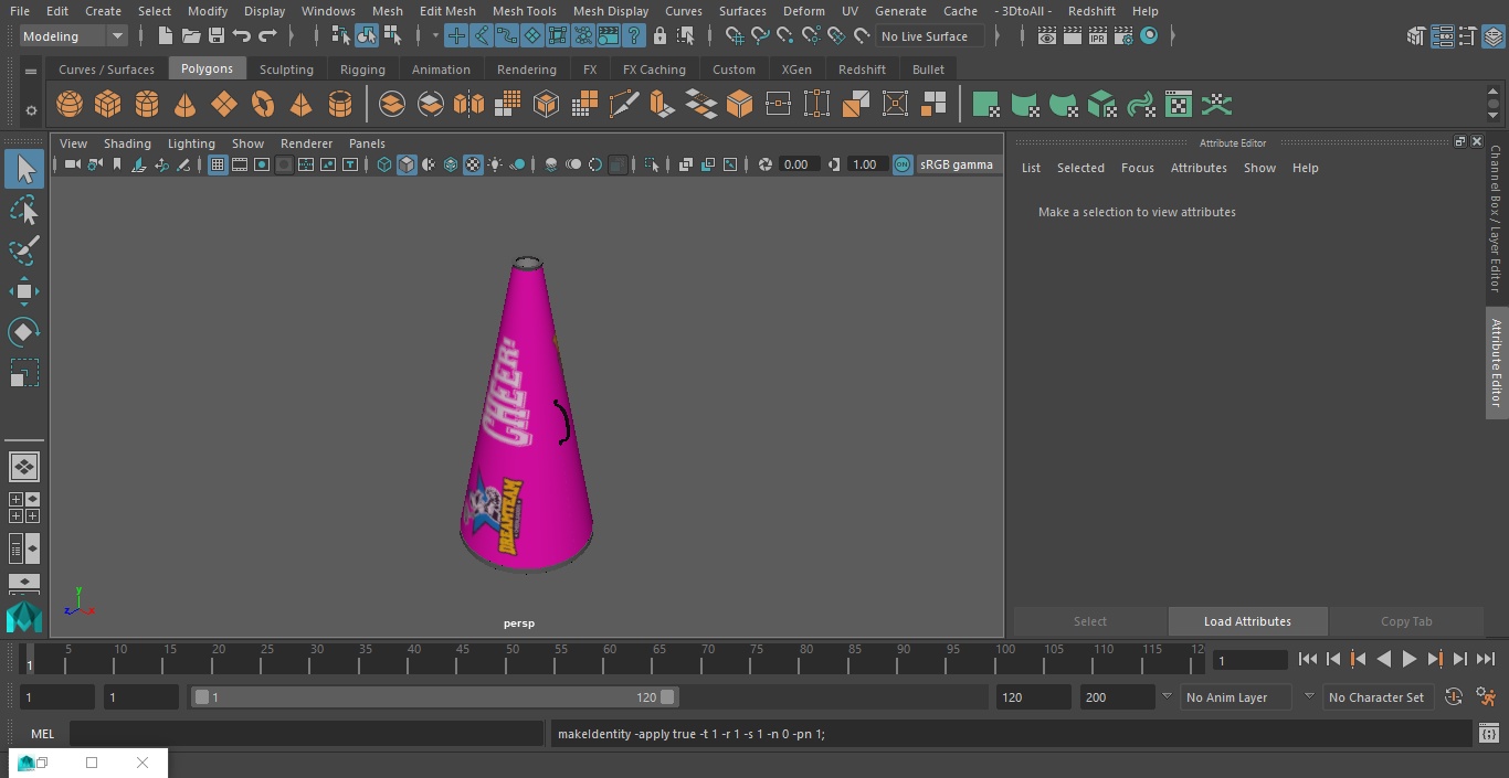 Megaphone Cone Pink 3D model