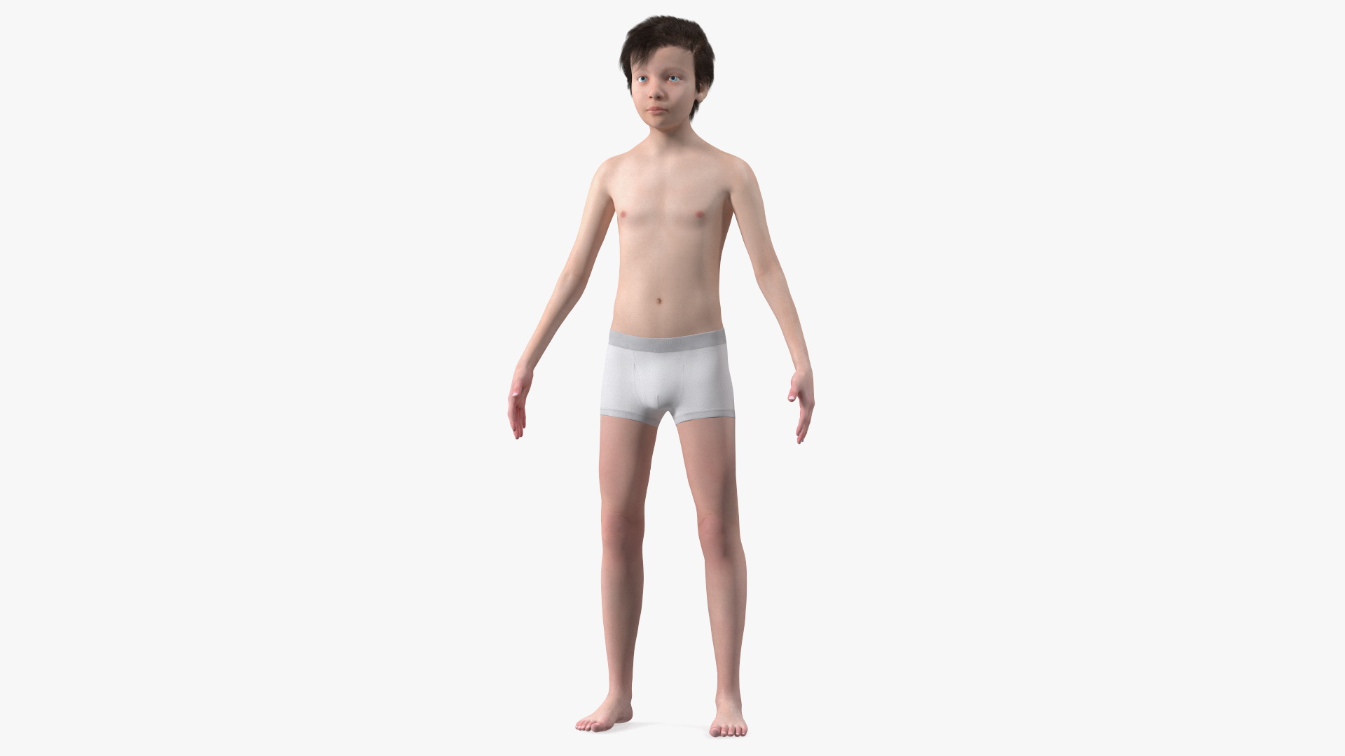 3D Young Man Full Body Anatomy Fur