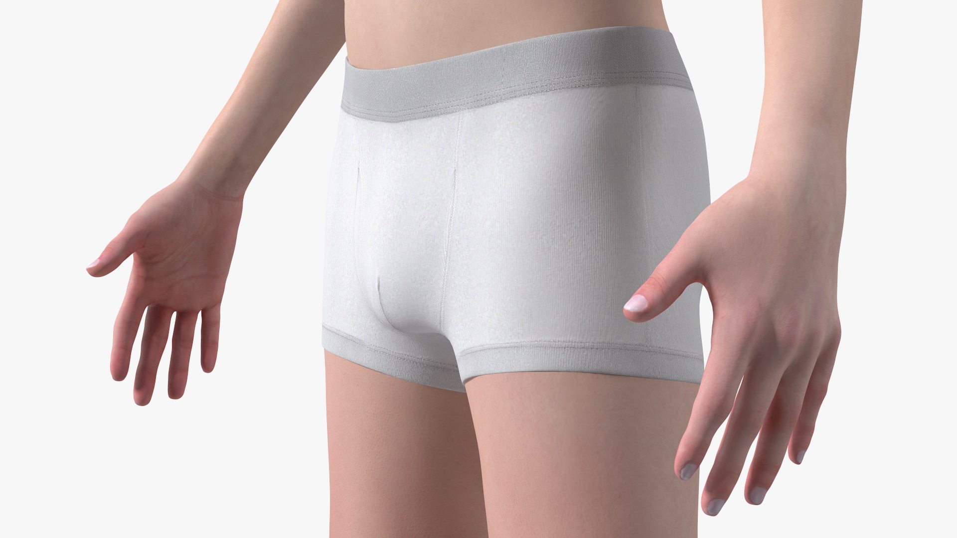3D Young Man Full Body Anatomy Fur
