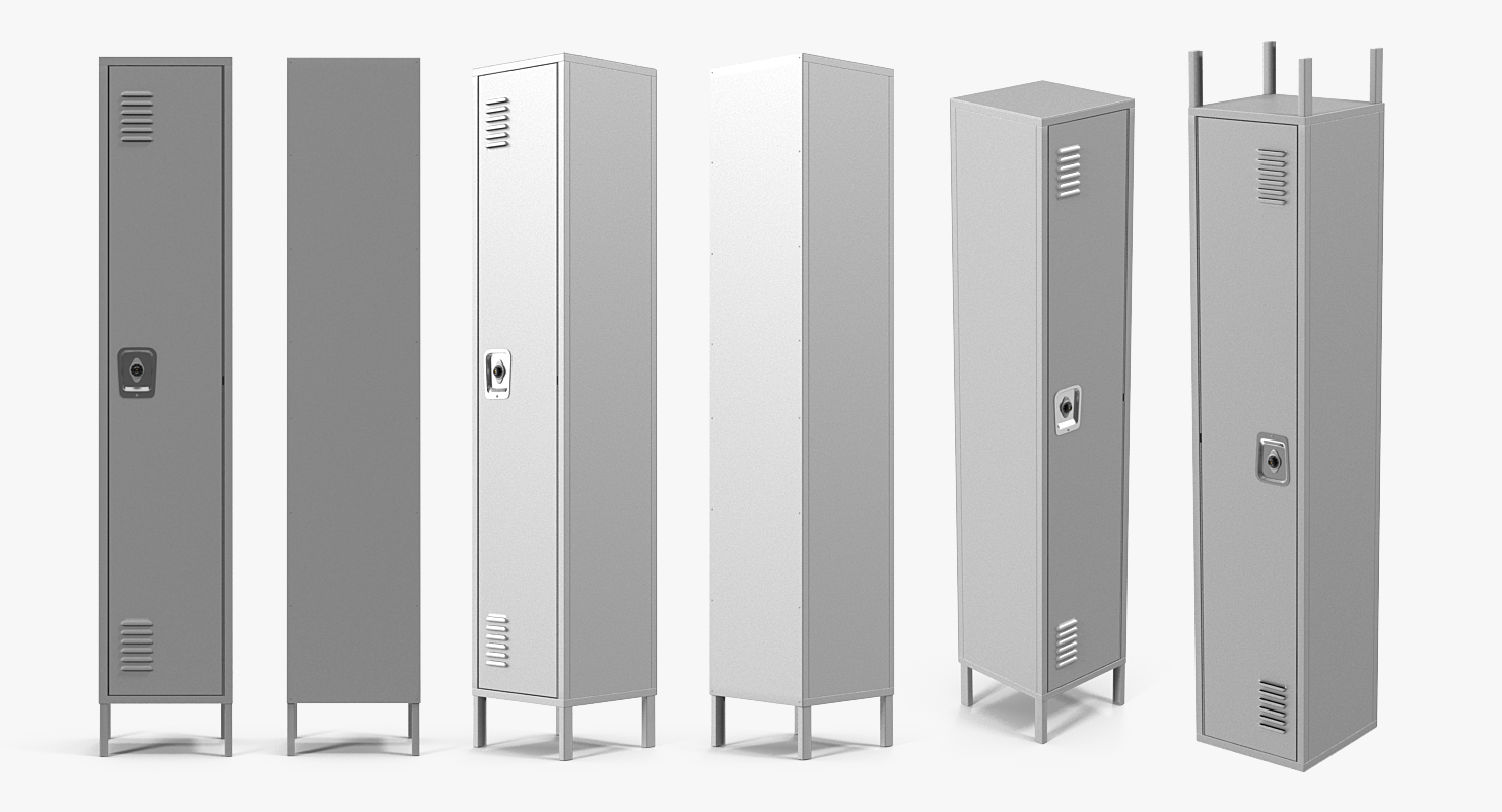 Steel Locker Single 3D model