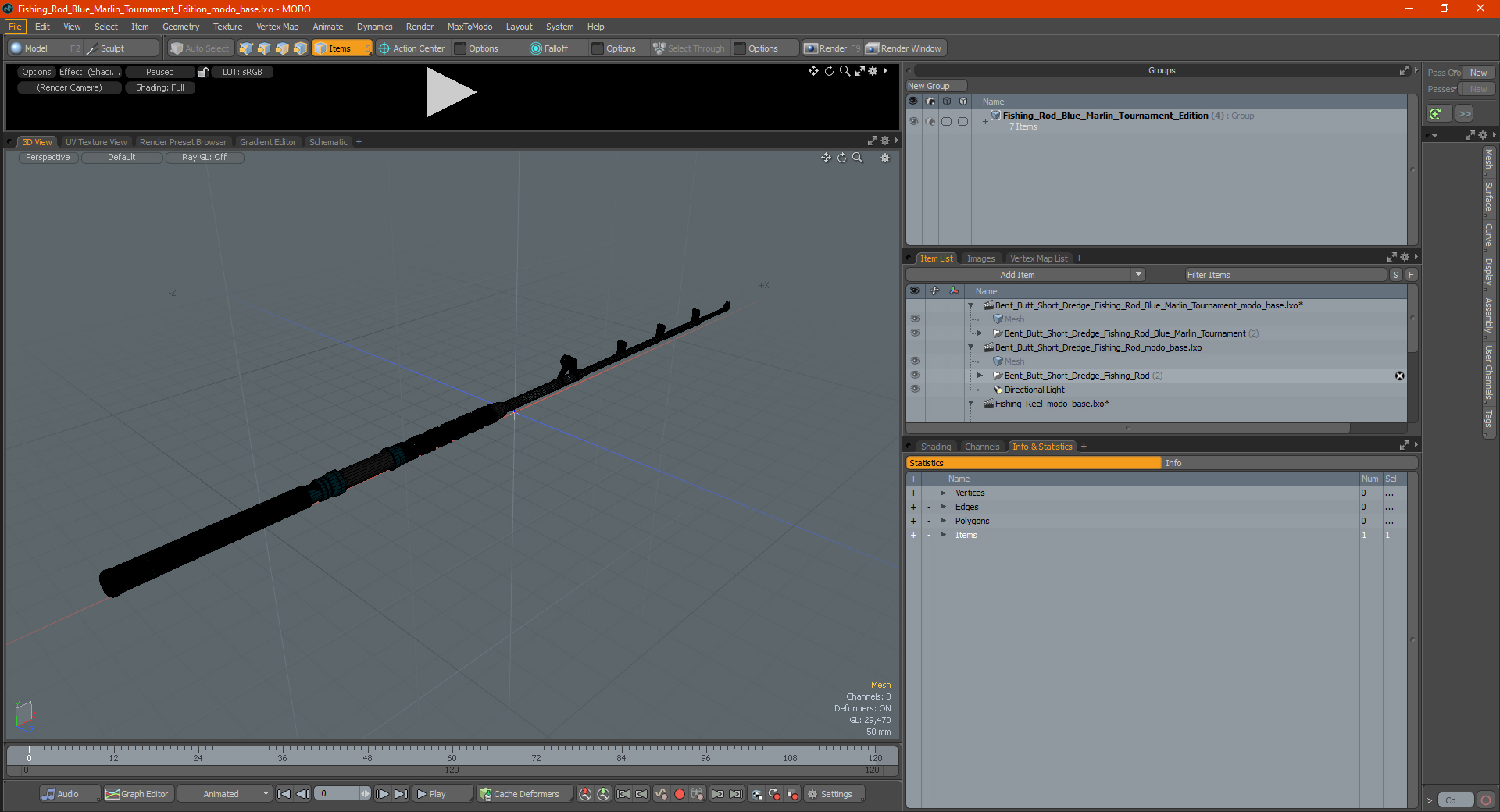 Fishing Rod Blue Marlin Tournament Edition 3D