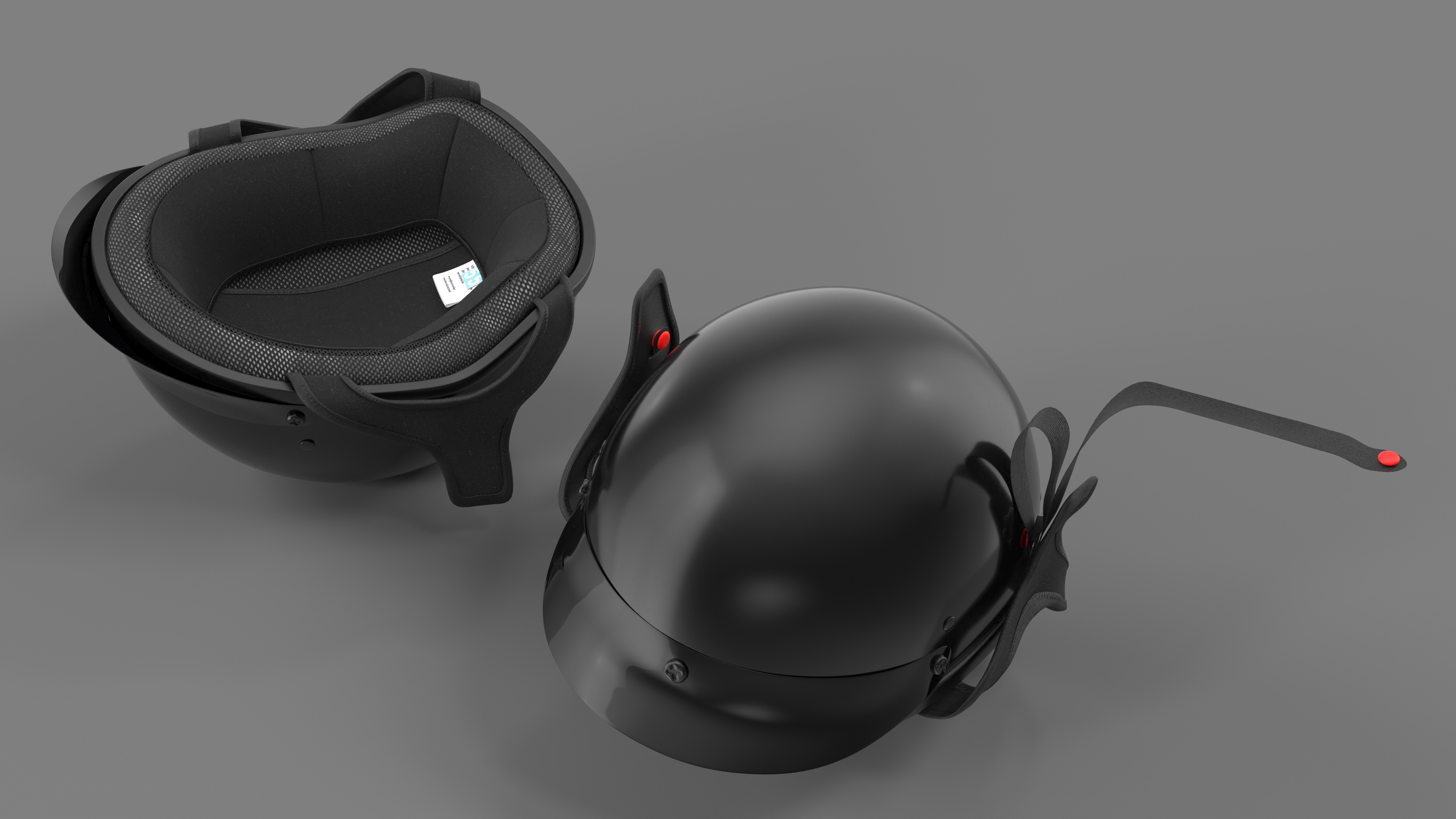 3D Motorcycle Half Helmet Lying model
