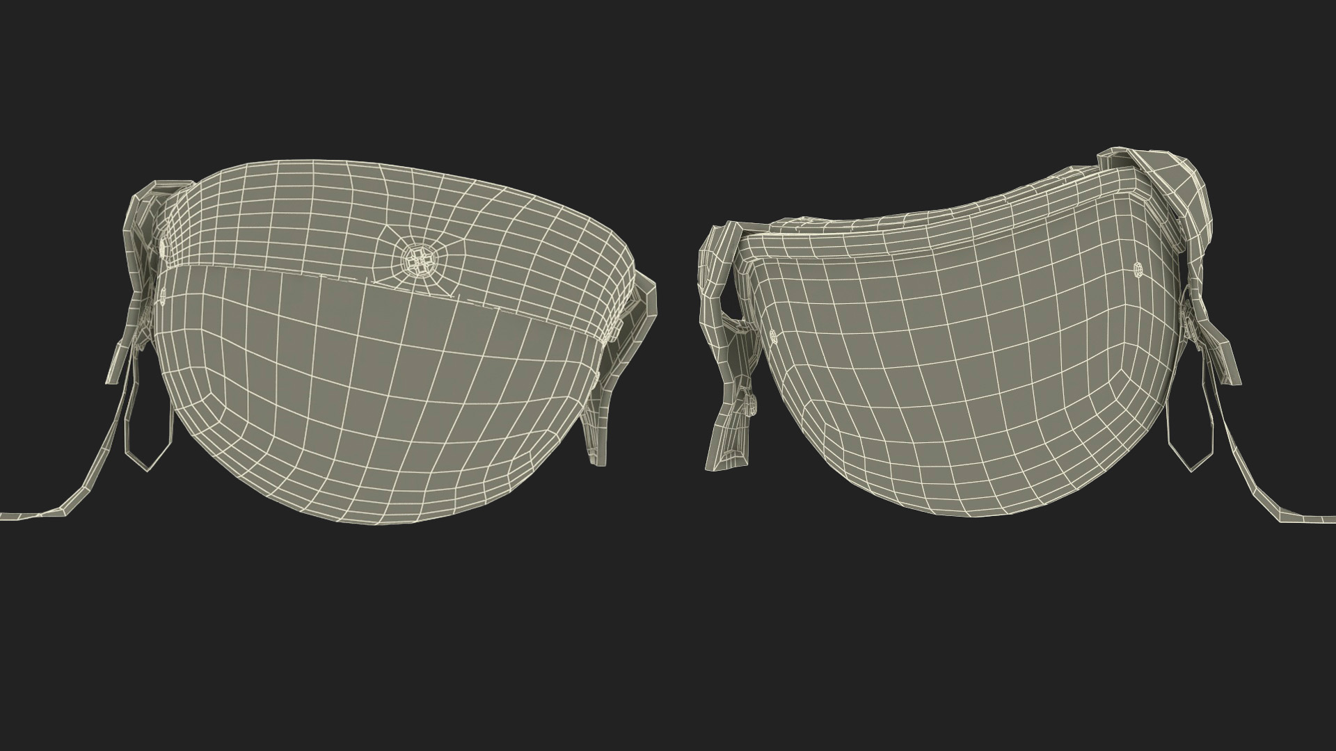 3D Motorcycle Half Helmet Lying model