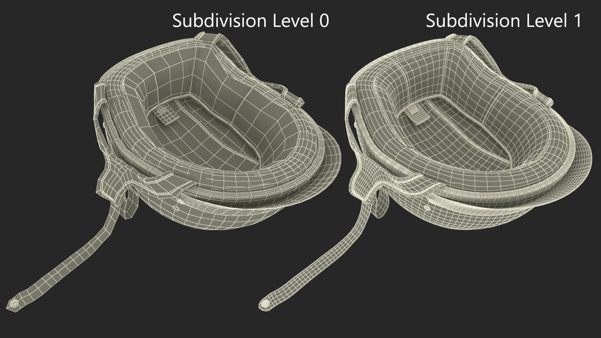 3D Motorcycle Half Helmet Lying model