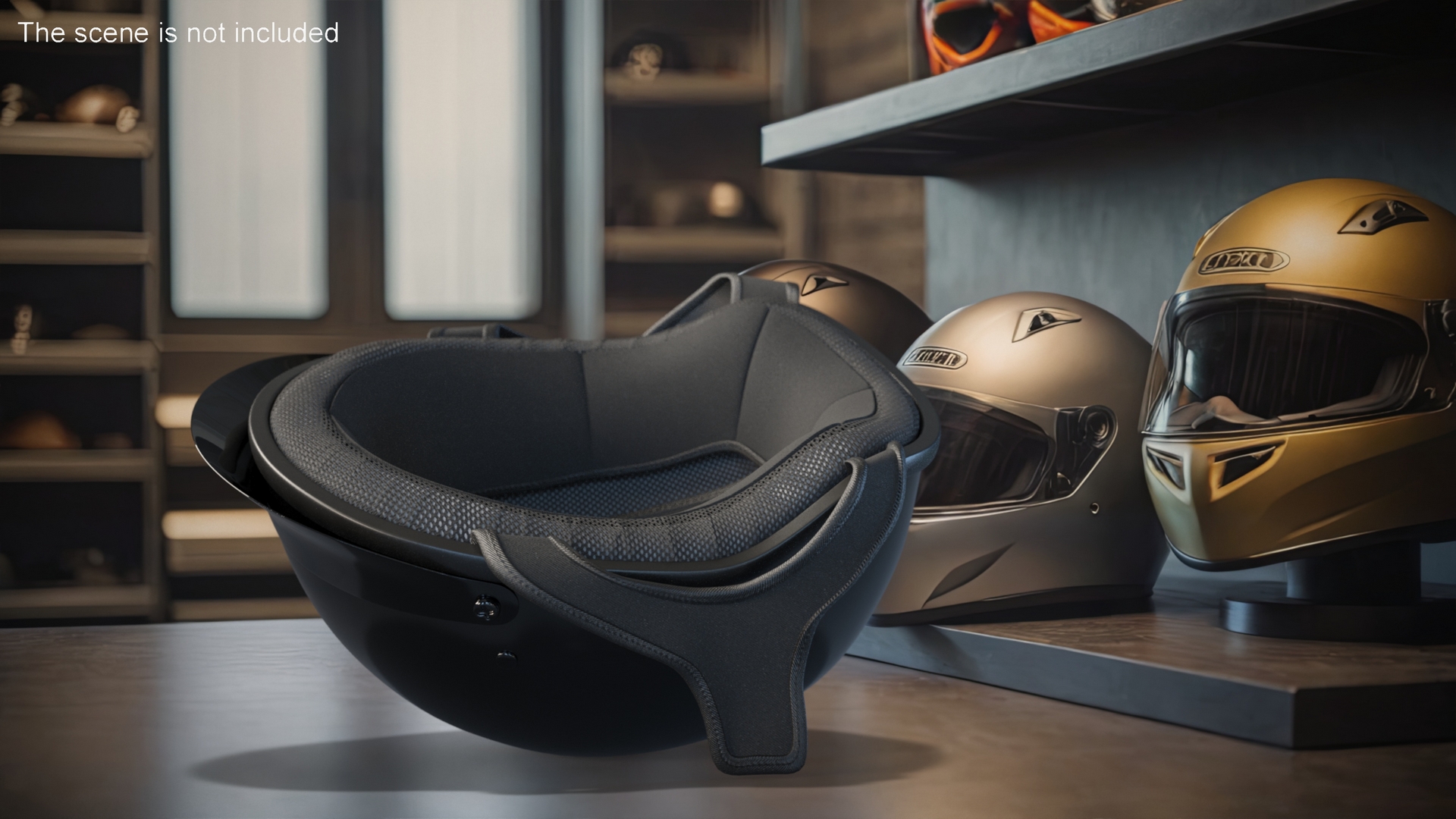 3D Motorcycle Half Helmet Lying model