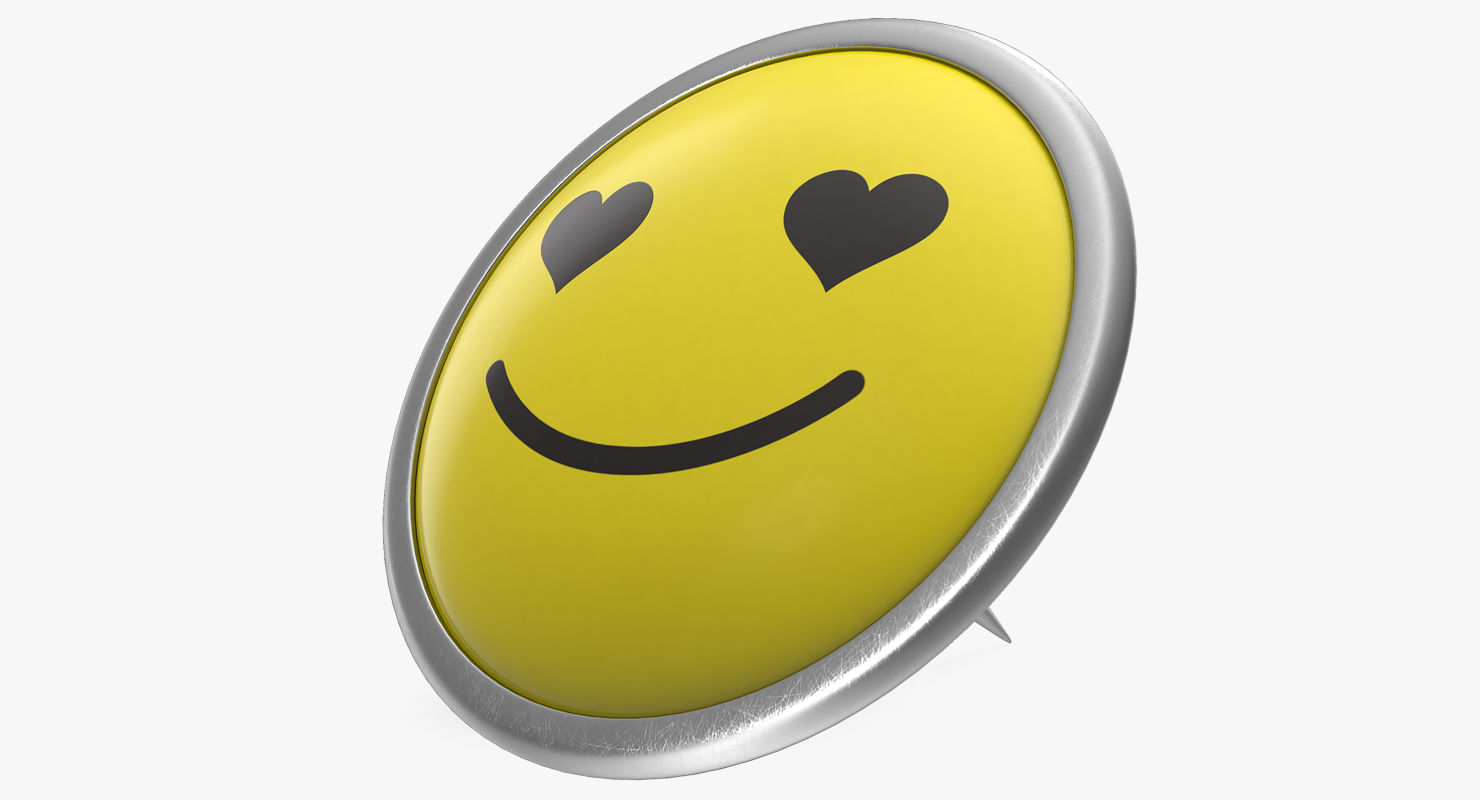 3D Love Face Push Pin model