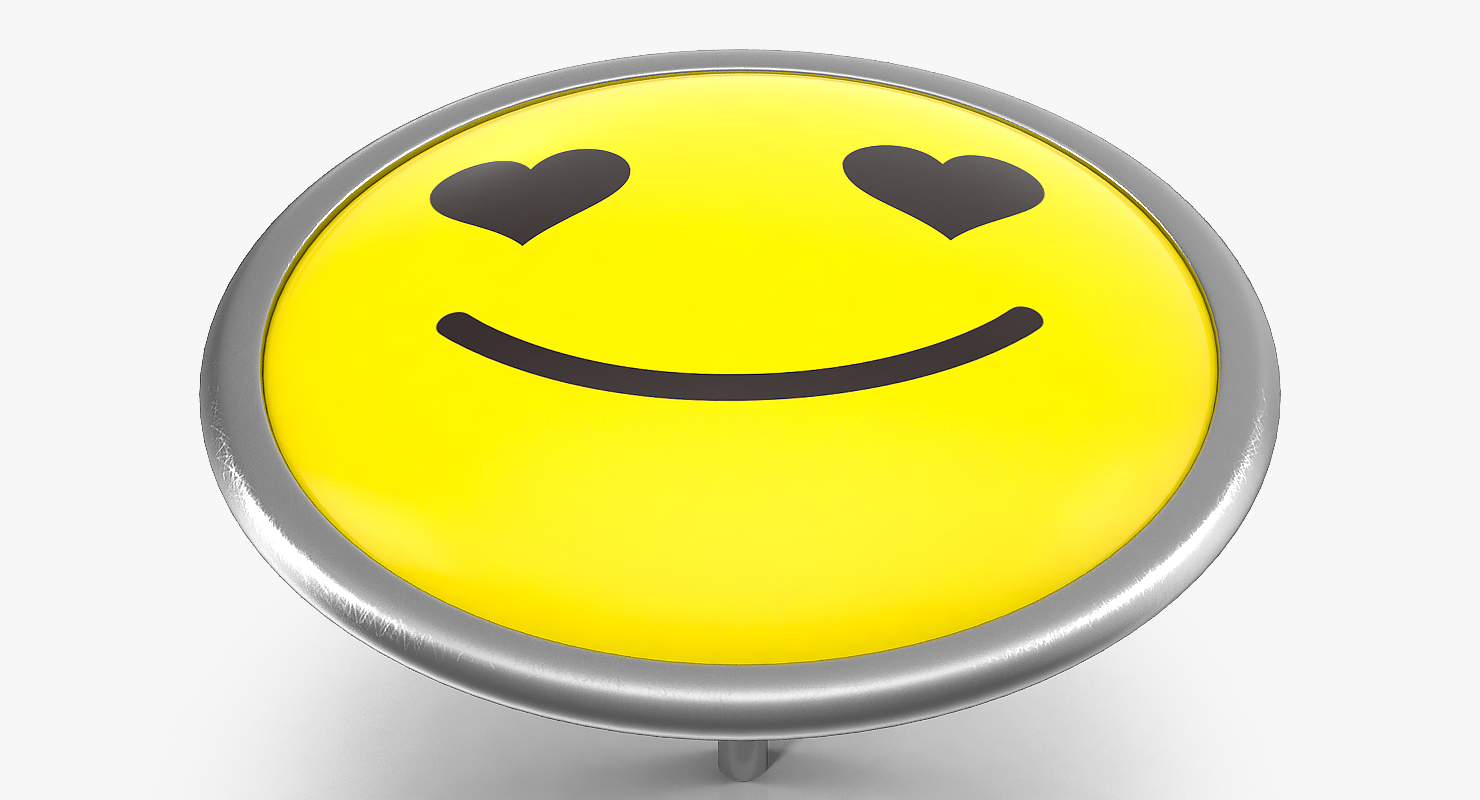 3D Love Face Push Pin model