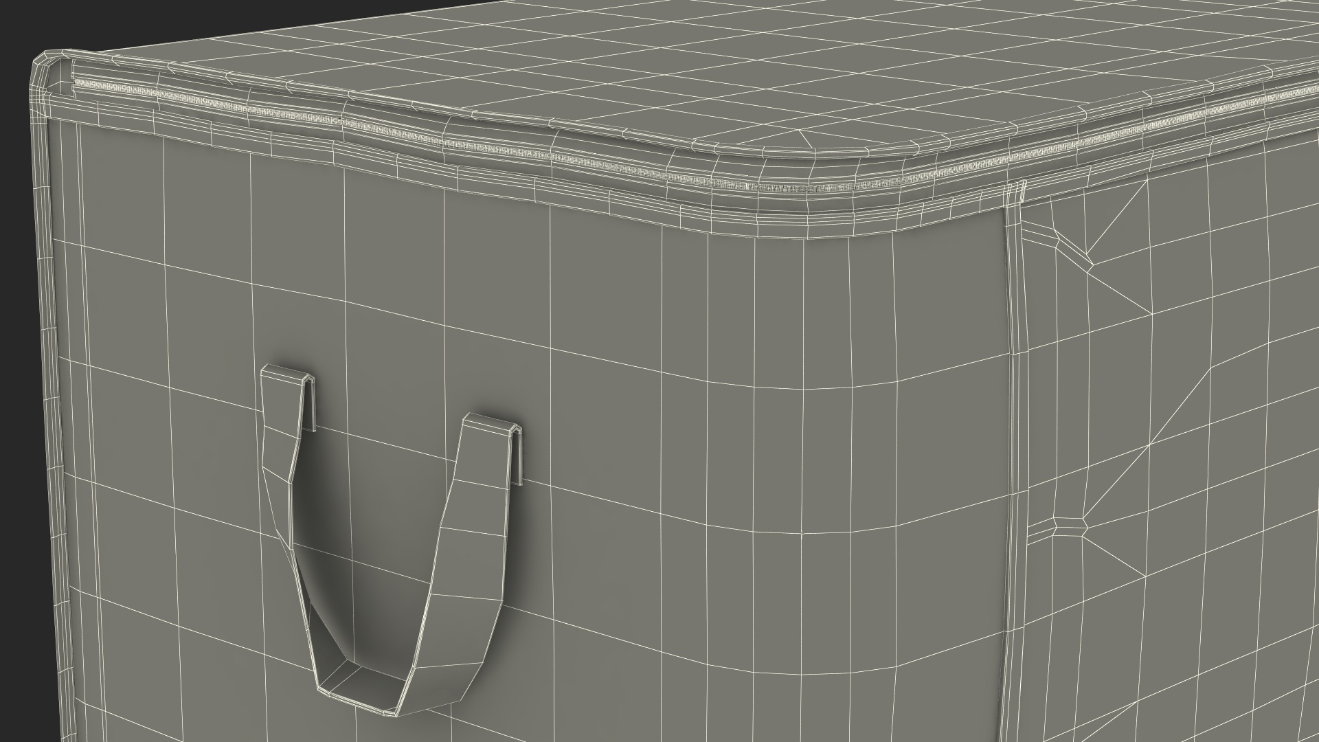 3D Clothes Storage Bin Foldable Grey model