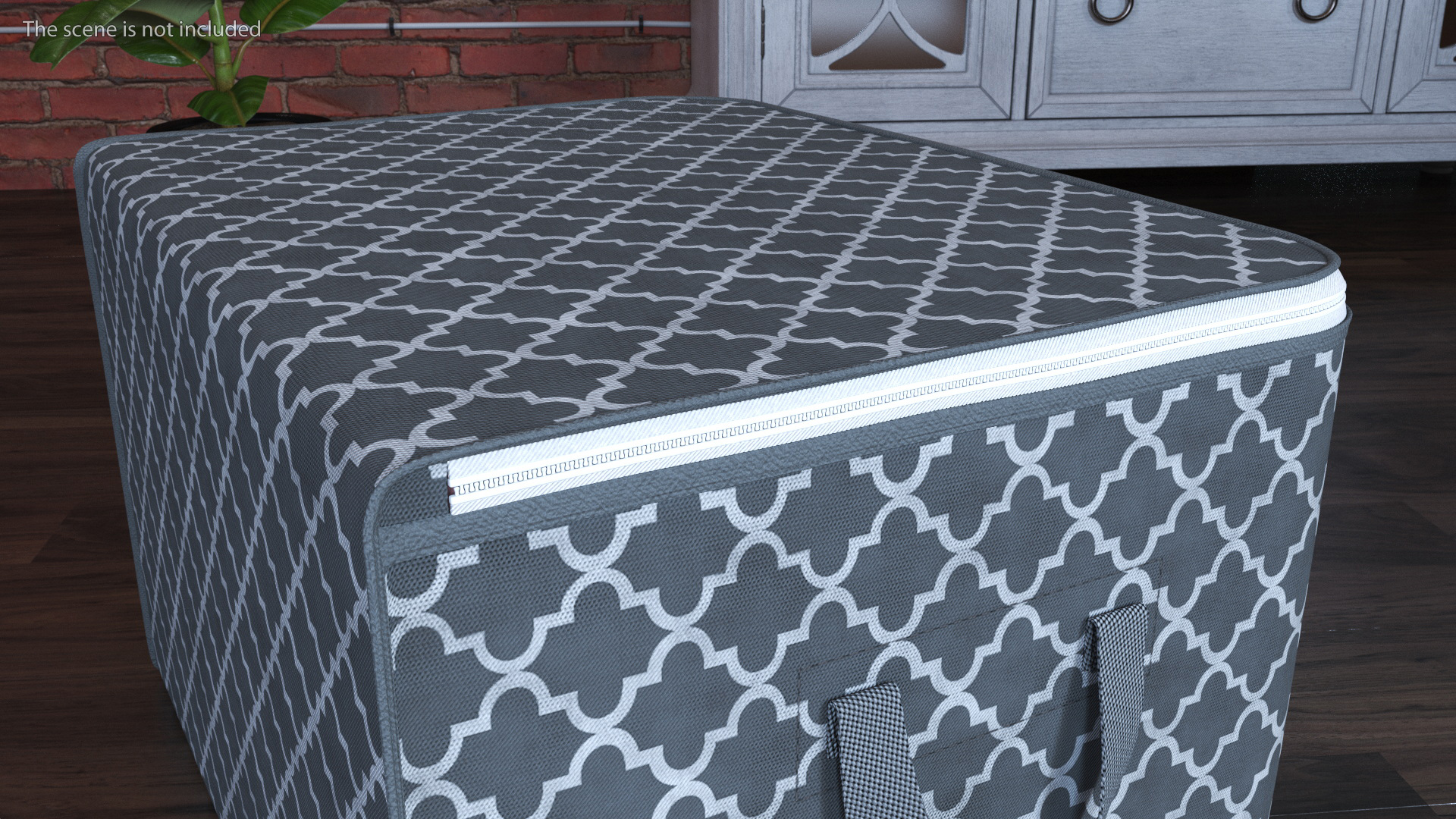 3D Clothes Storage Bin Foldable Grey model