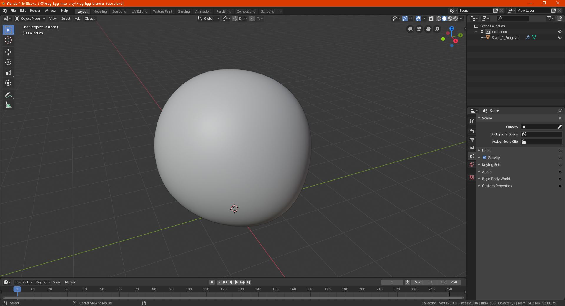 3D model Frog Egg