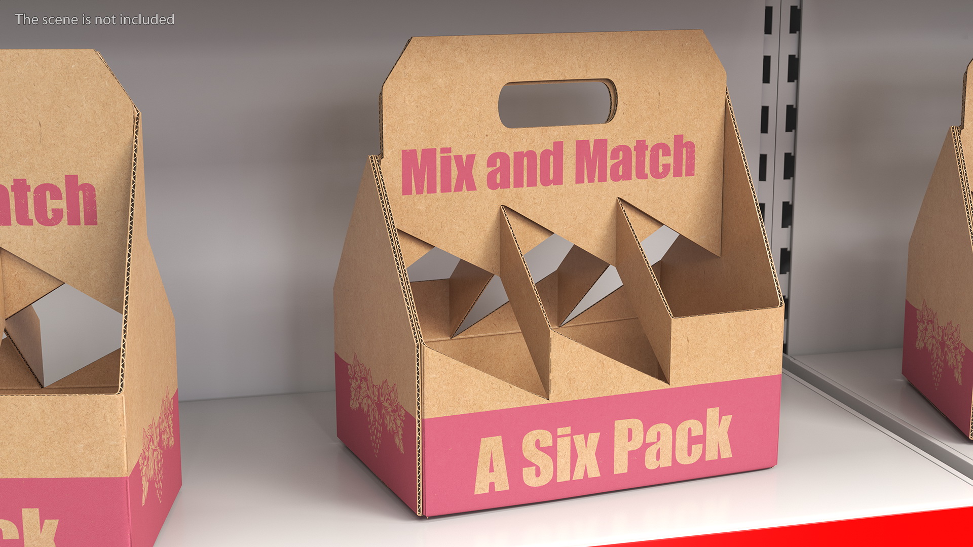 Cardboard Wine Bottle Carrier 3D model