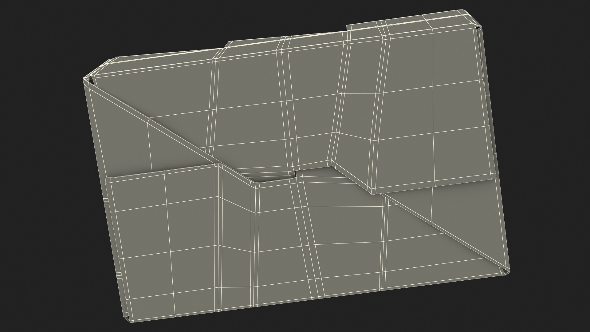 Cardboard Wine Bottle Carrier 3D model