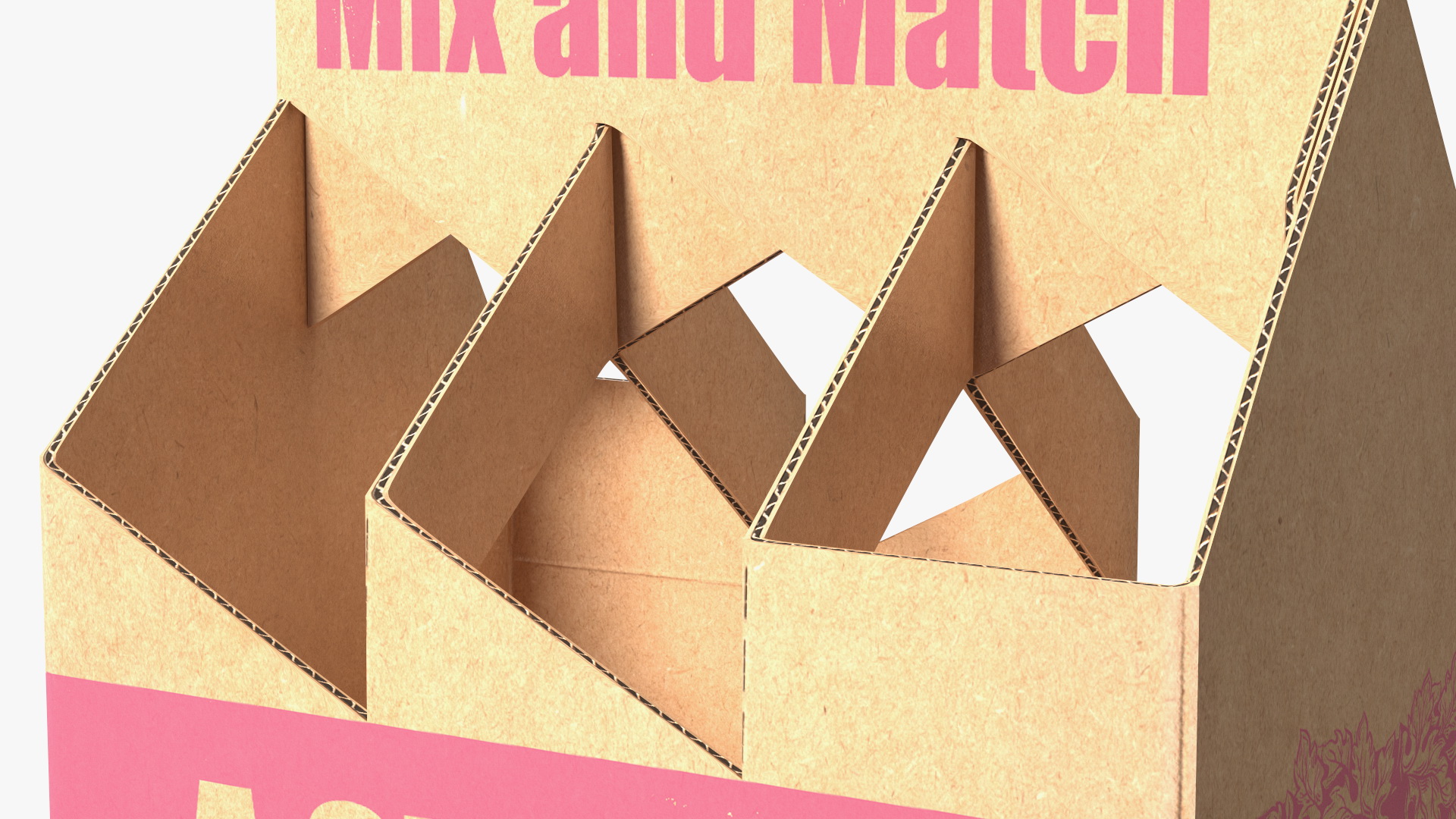 Cardboard Wine Bottle Carrier 3D model