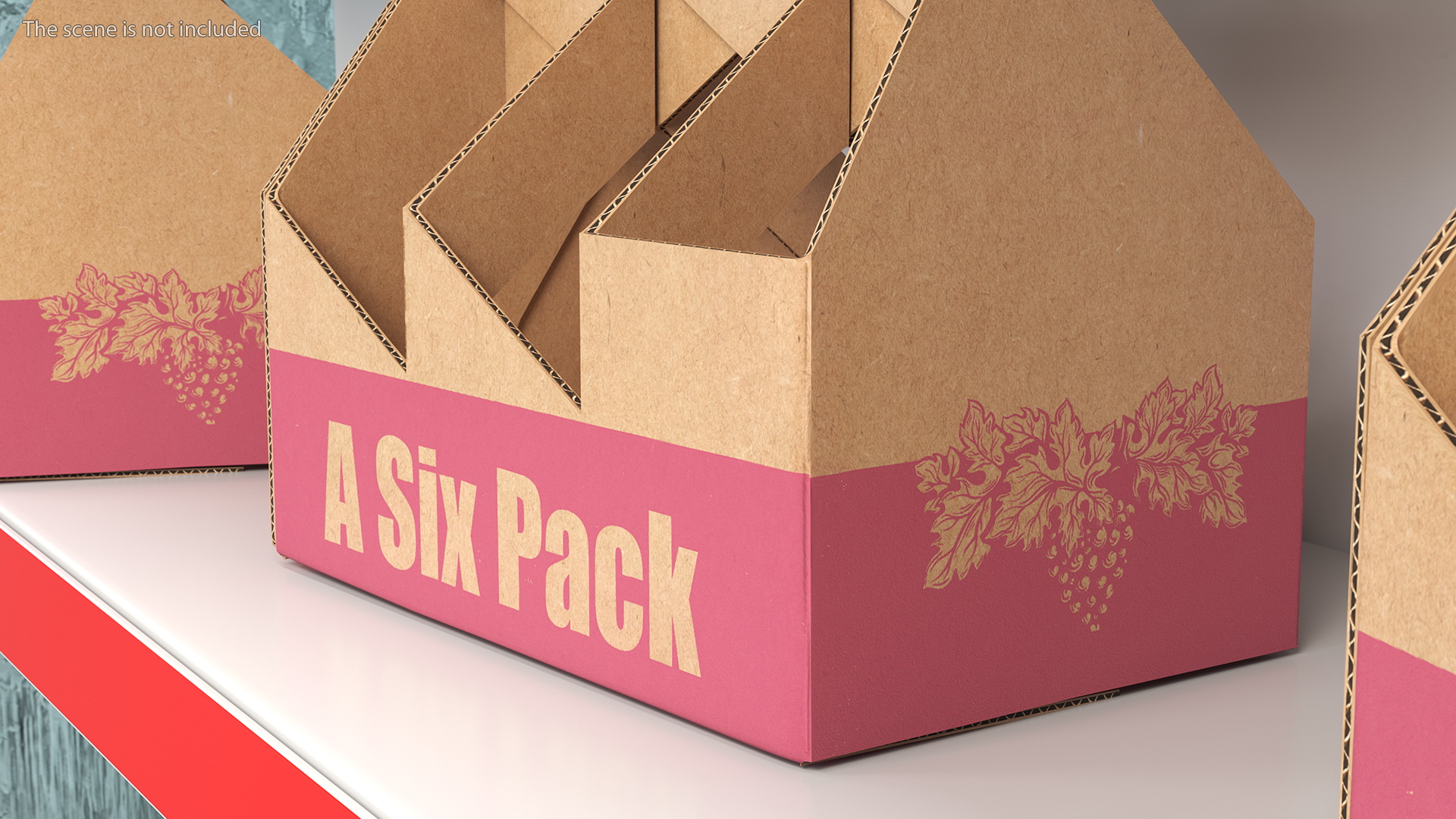 Cardboard Wine Bottle Carrier 3D model