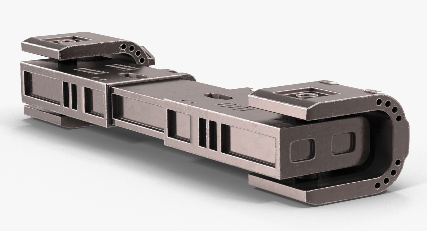 3D model Anodized Ram Hydraulic Cylinder 7 Sci Fi