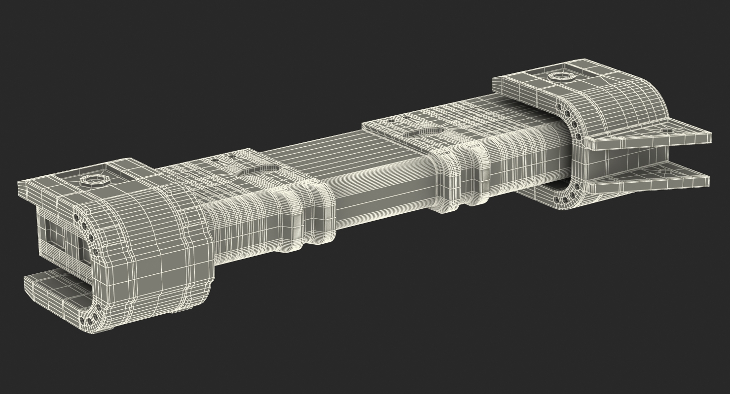 3D model Anodized Ram Hydraulic Cylinder 7 Sci Fi
