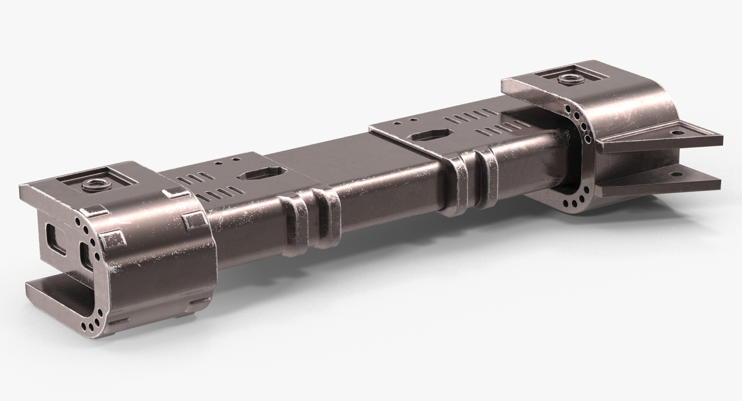 3D model Anodized Ram Hydraulic Cylinder 7 Sci Fi