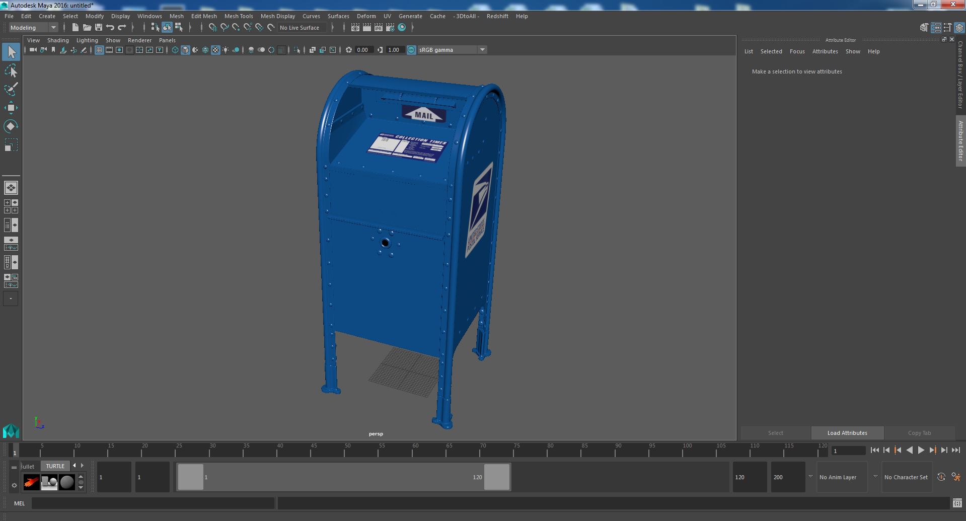 US Post Office dropbox 3D